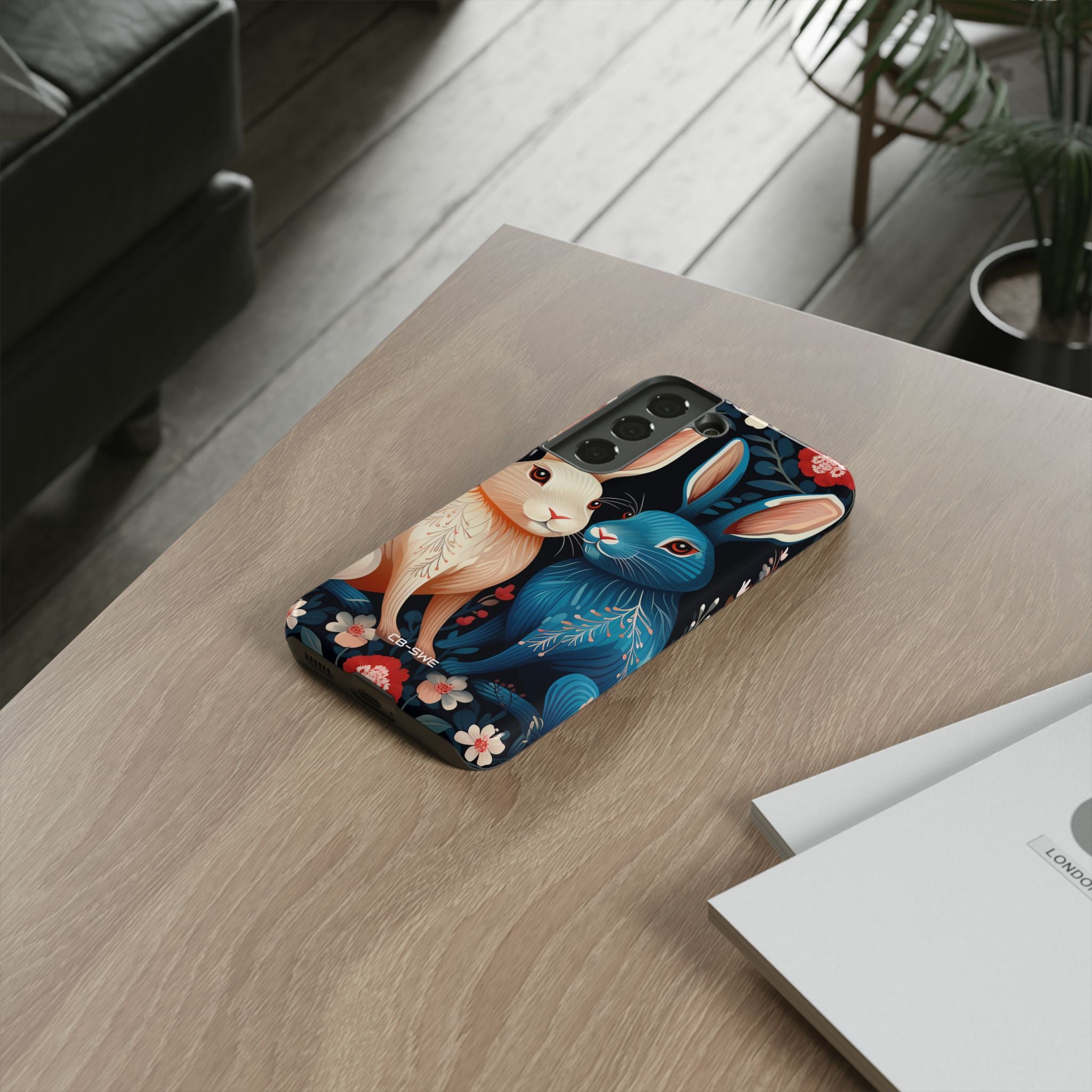 Rabbits Embrace Blossoms - Samsung Case