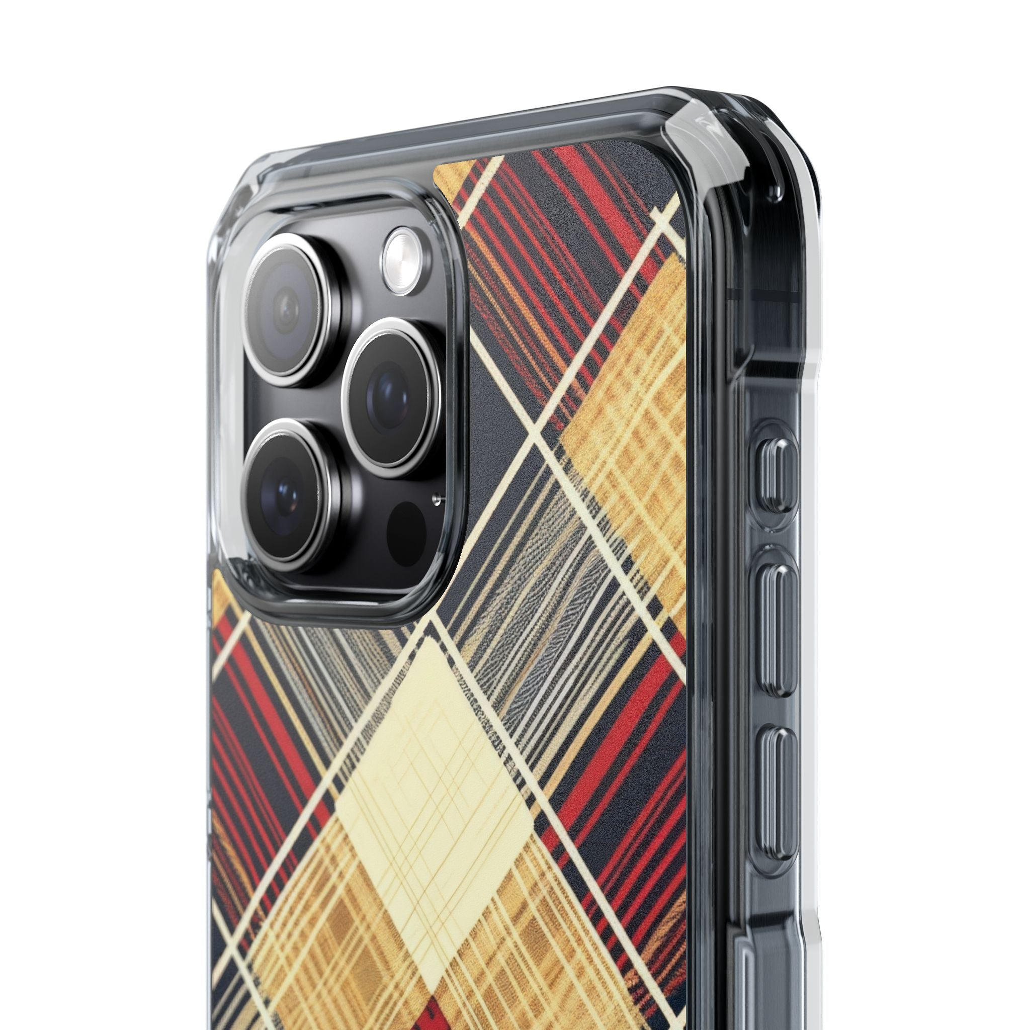 Plaid Diamond Tapestry iPhone 15 - Impact Clear+