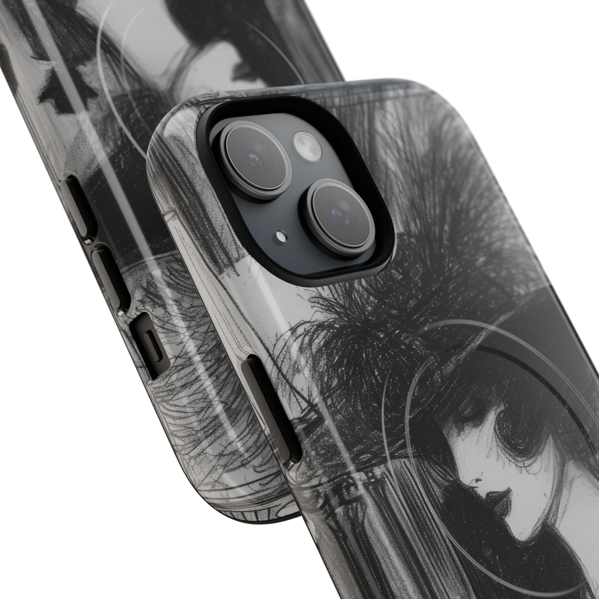 Vintage Feather Elegance iPhone 15 - Tough+