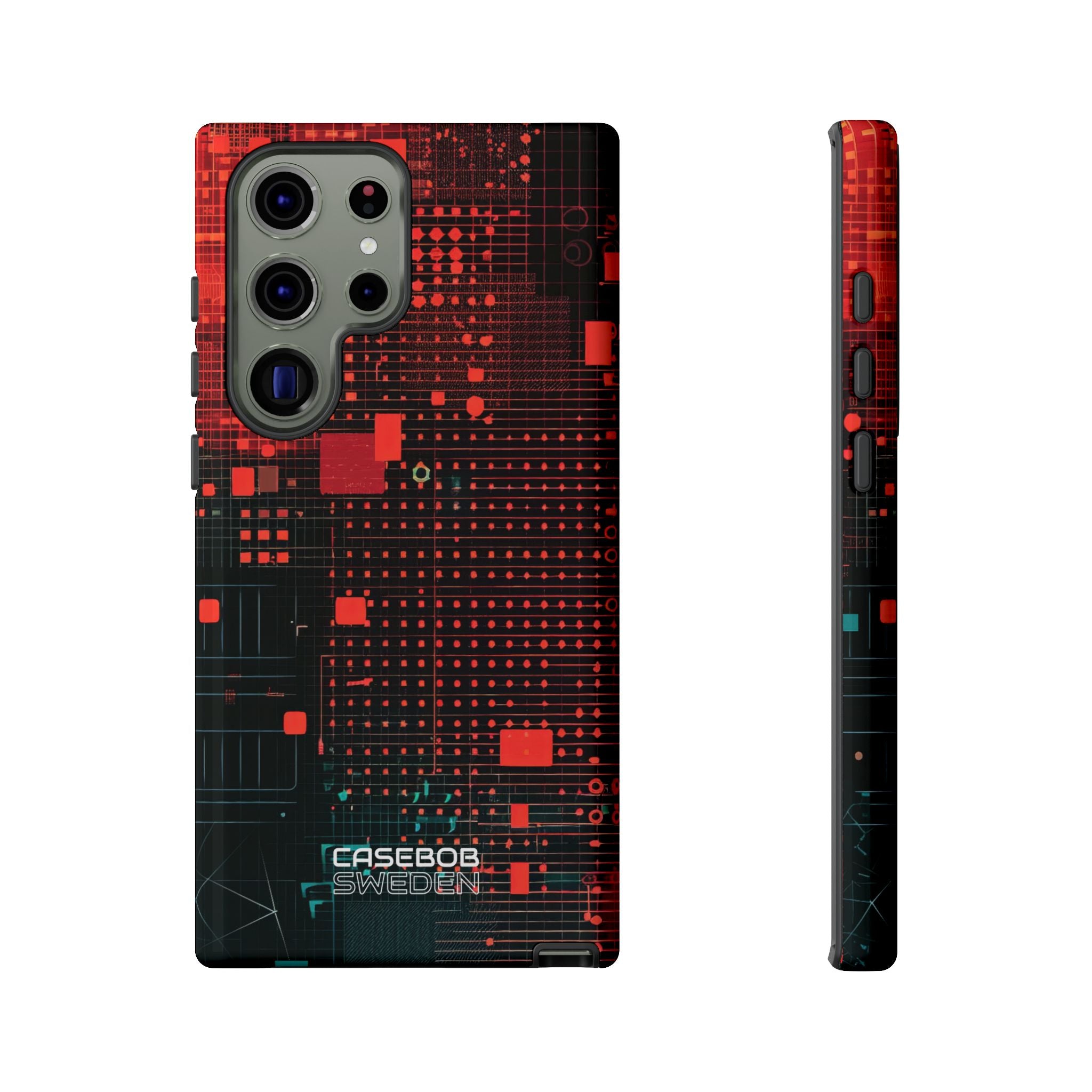 Crimson Circuit Grid Samsung S23 - Tough