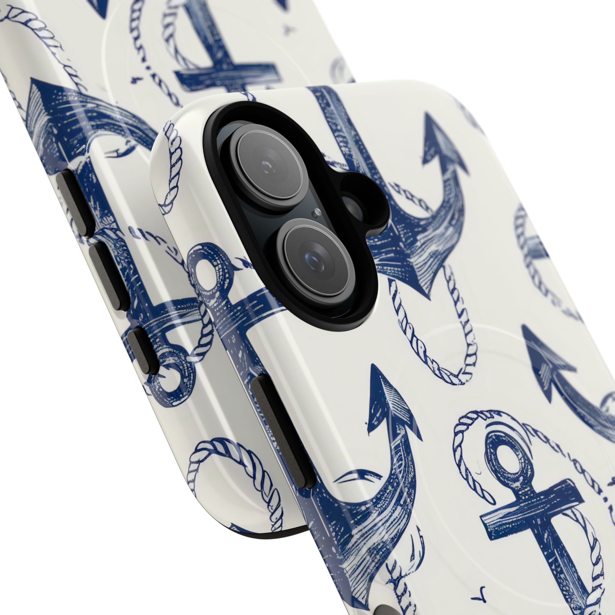 Navy Anchor Tapestry iPhone 16 - Tough+