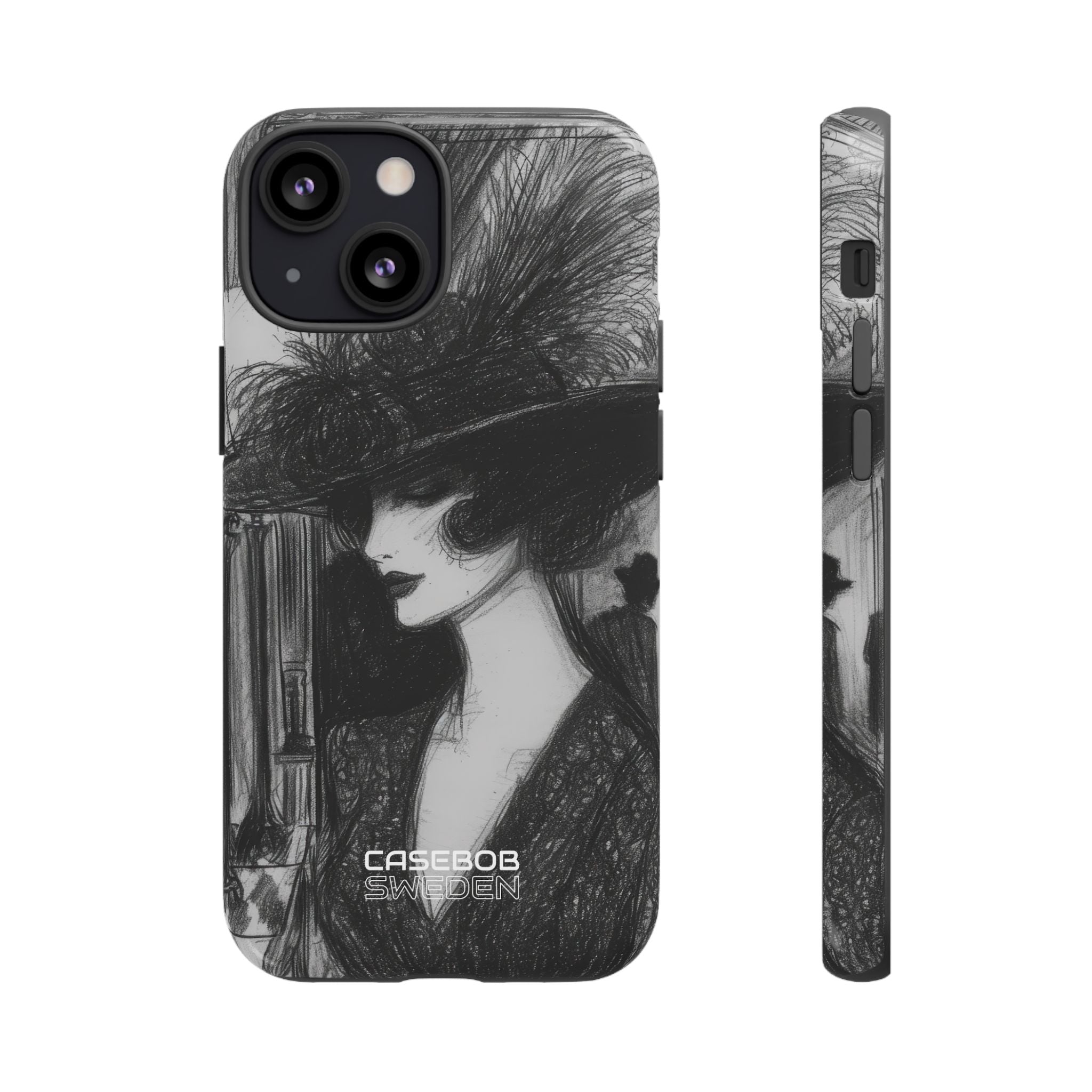 Vintage Feather Elegance iPhone 13 - Tough