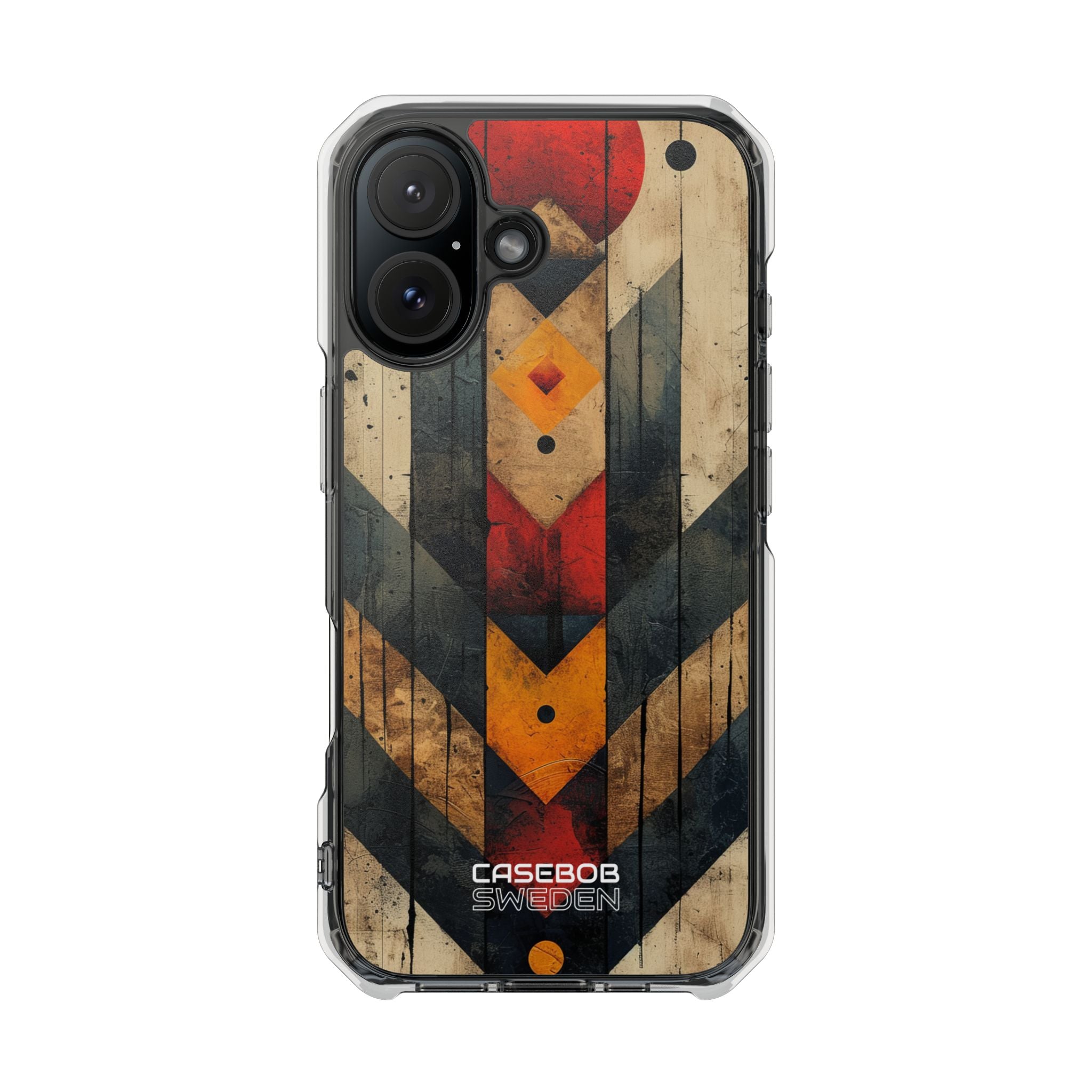 Geometric Fire Rise iPhone 16 - Impact Clear+