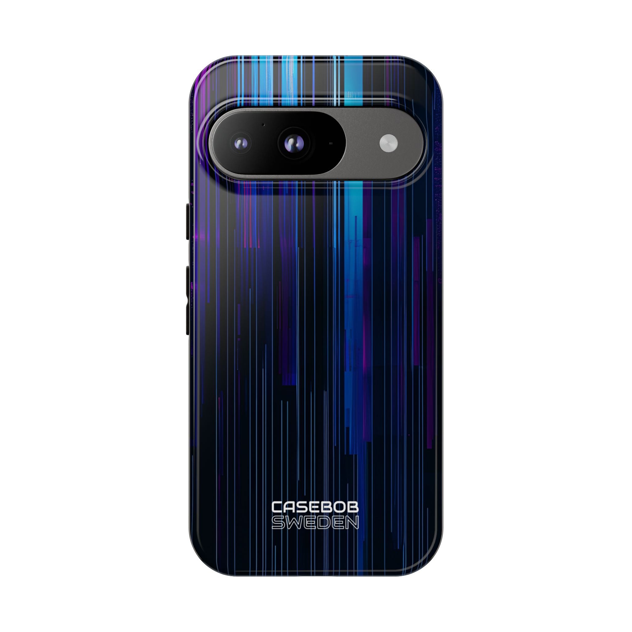 Neon Glitch Stripes Google Pixel 9 - Tough