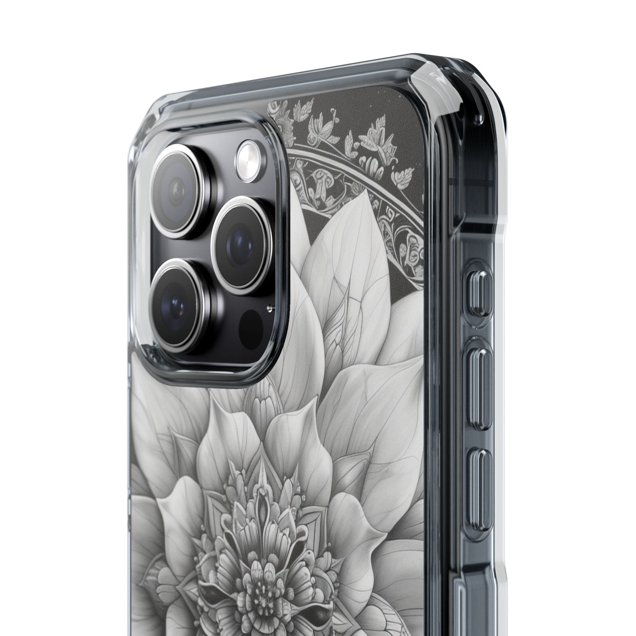 Cosmic Floral Mandala iPhone 15 - Impact Clear+