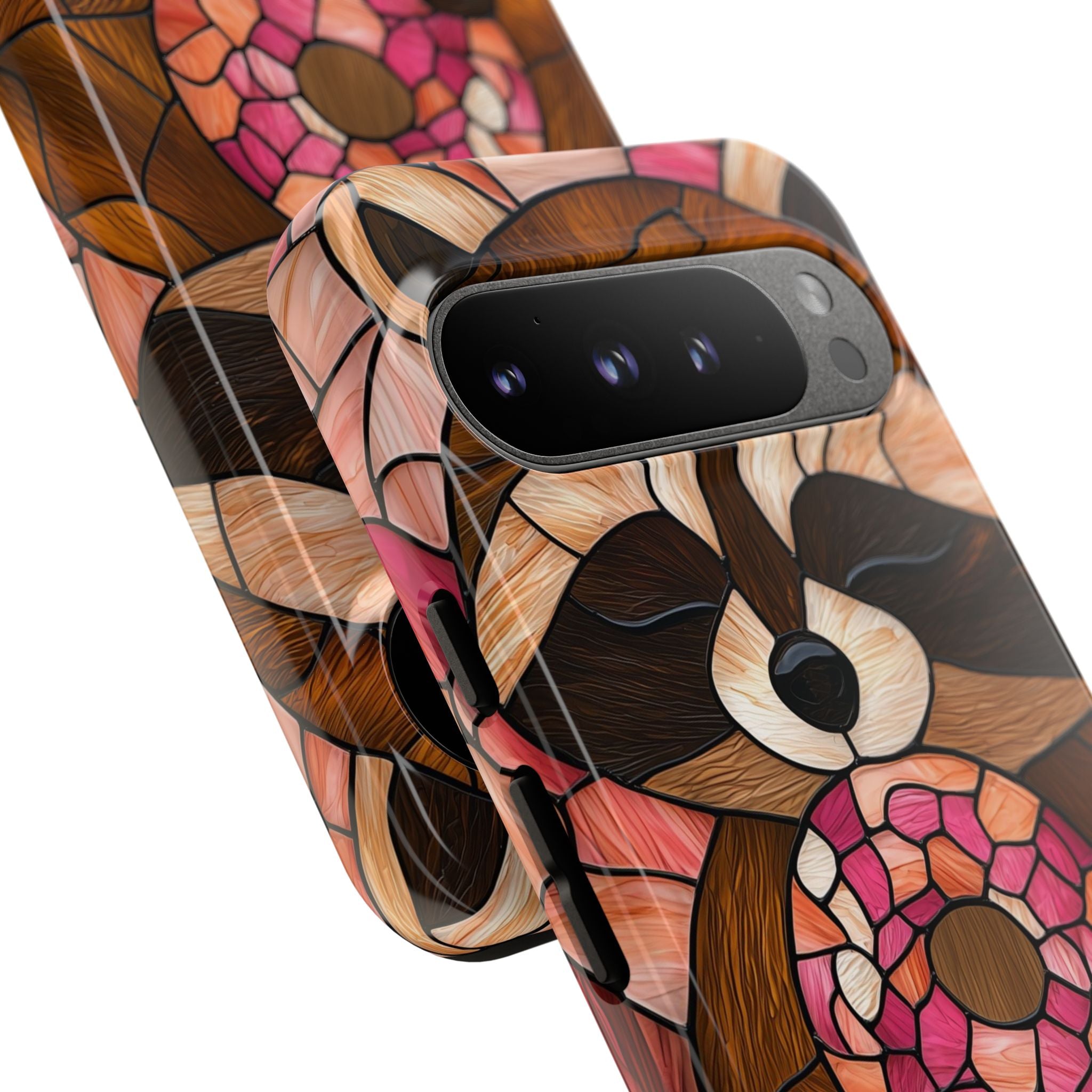 Raccoon Holds Donut - Google Pixel Case