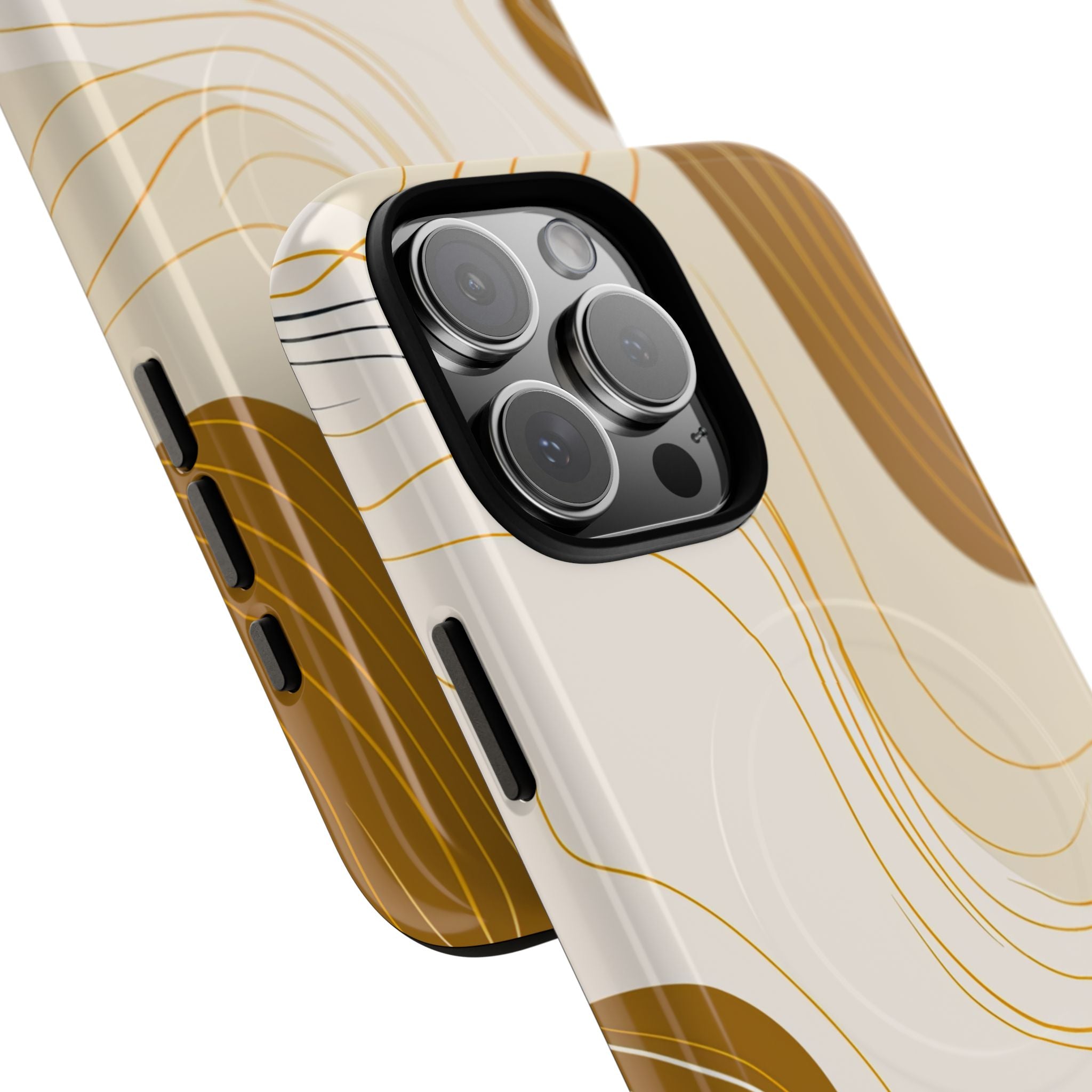 Golden Flow Lines iPhone 16 - Tough+