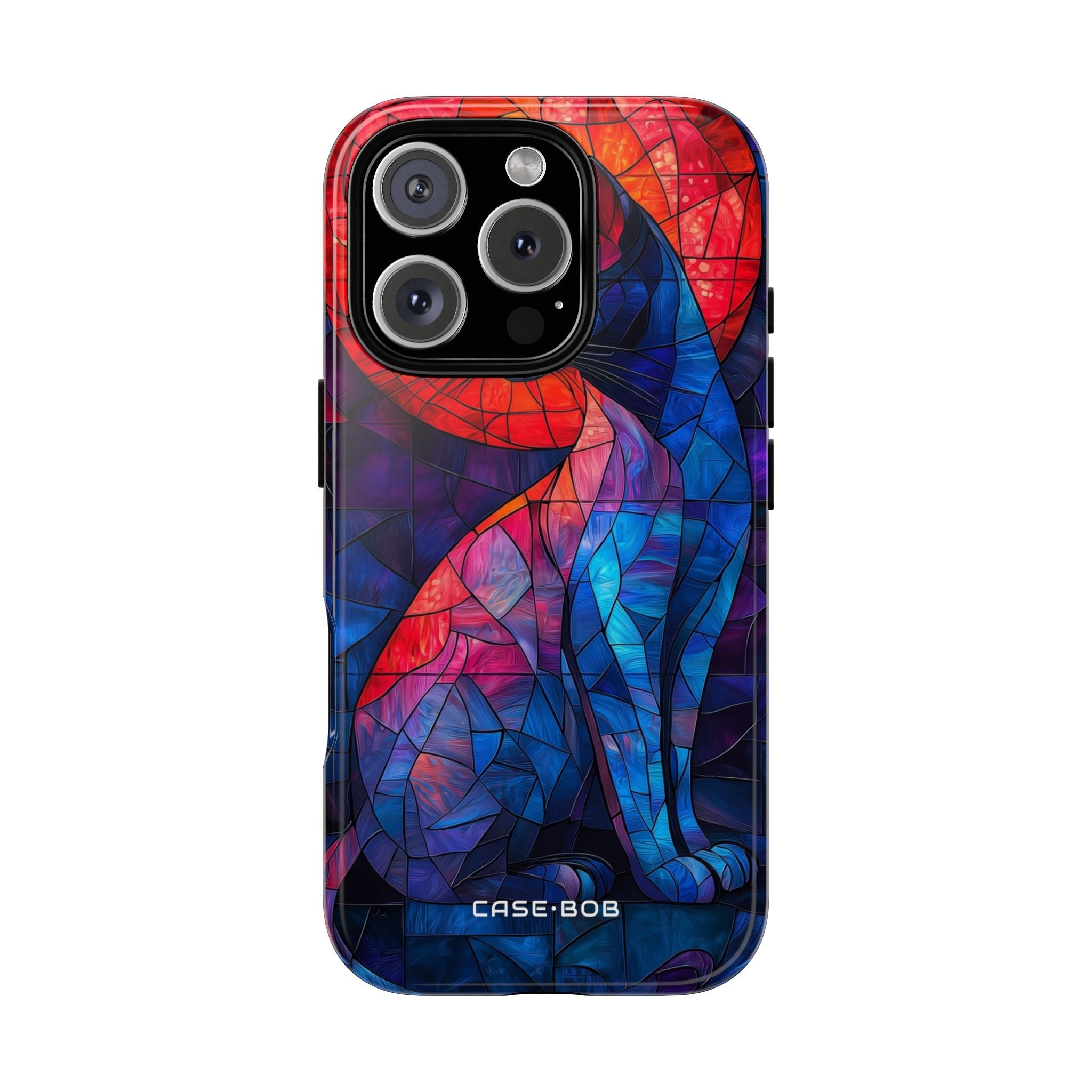 Stained-Glass Cat iPhone 16 Pro Case - Tough