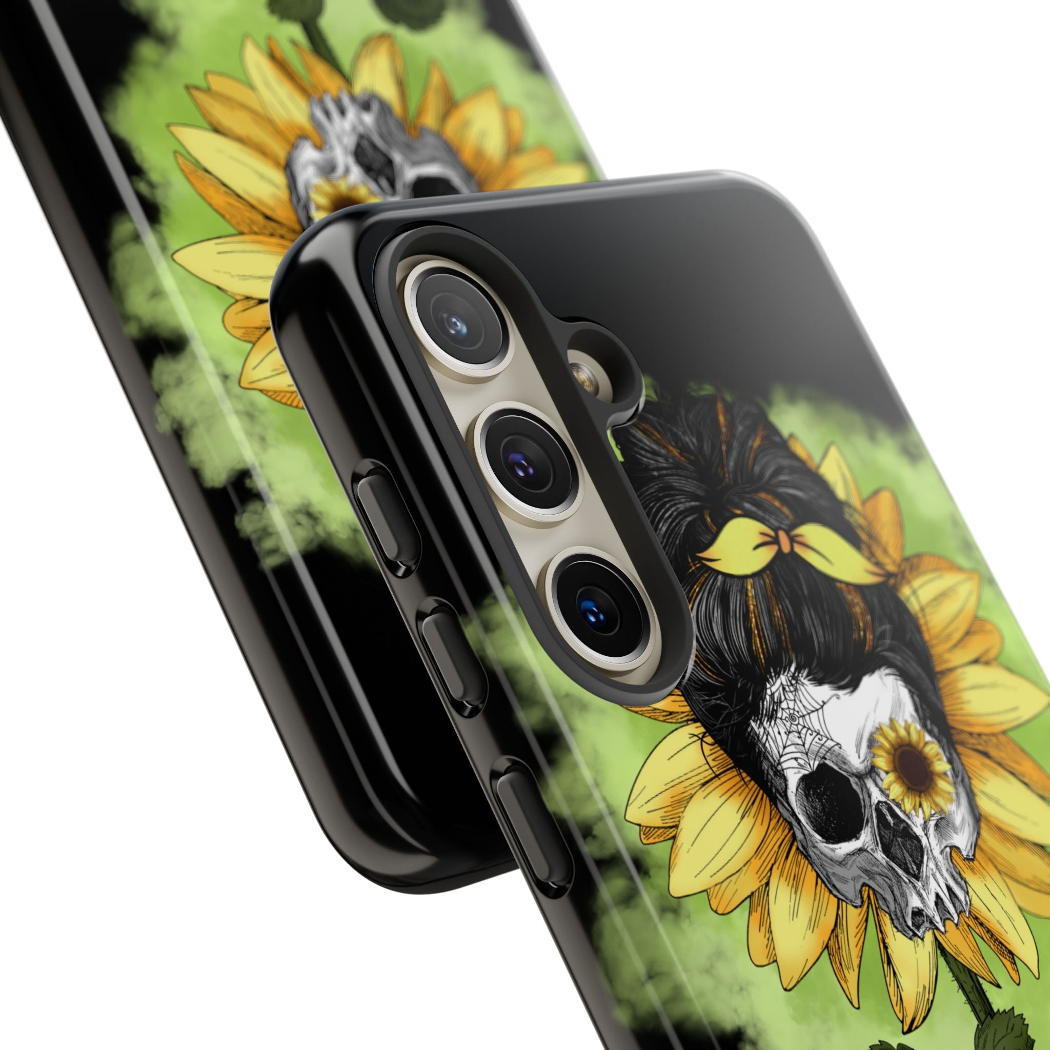Sunflower Skull Samsung S24 Case - Tough