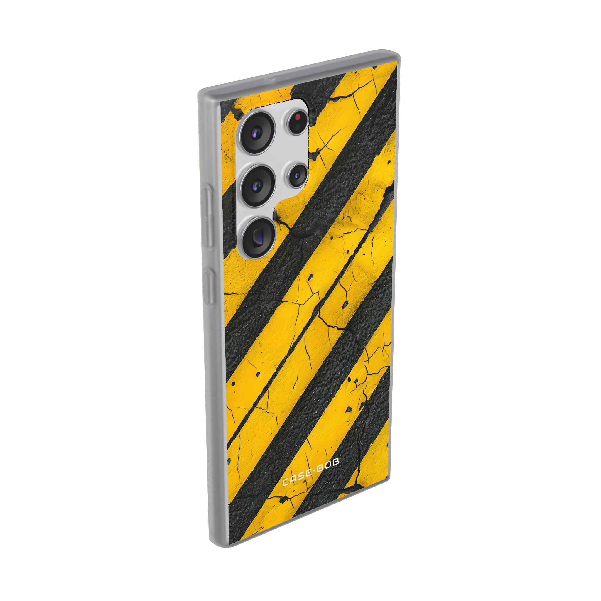 Yellow Stripe Distress Samsung S23 Ultra Case - Soft