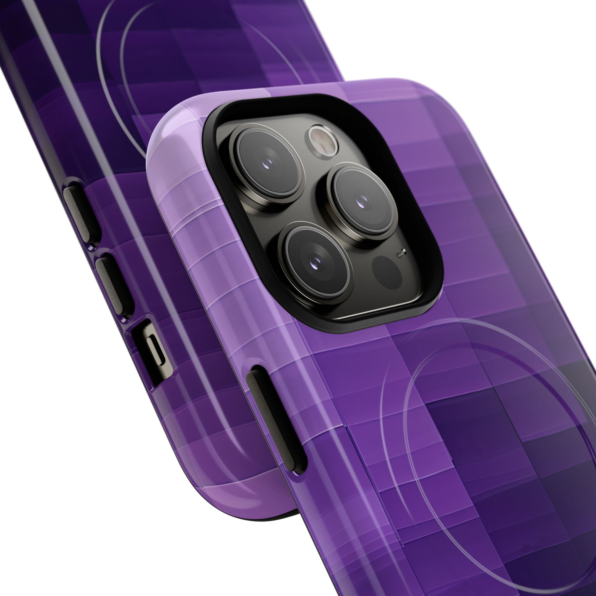 Purple Horizon Grid iPhone 14 - Tough+