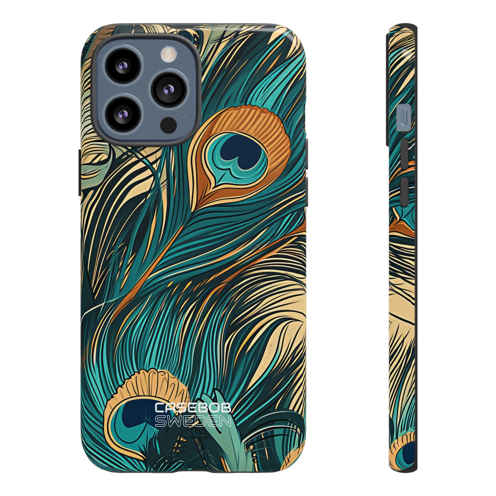 Peacock Feather Whirl iPhone 13 - Tough