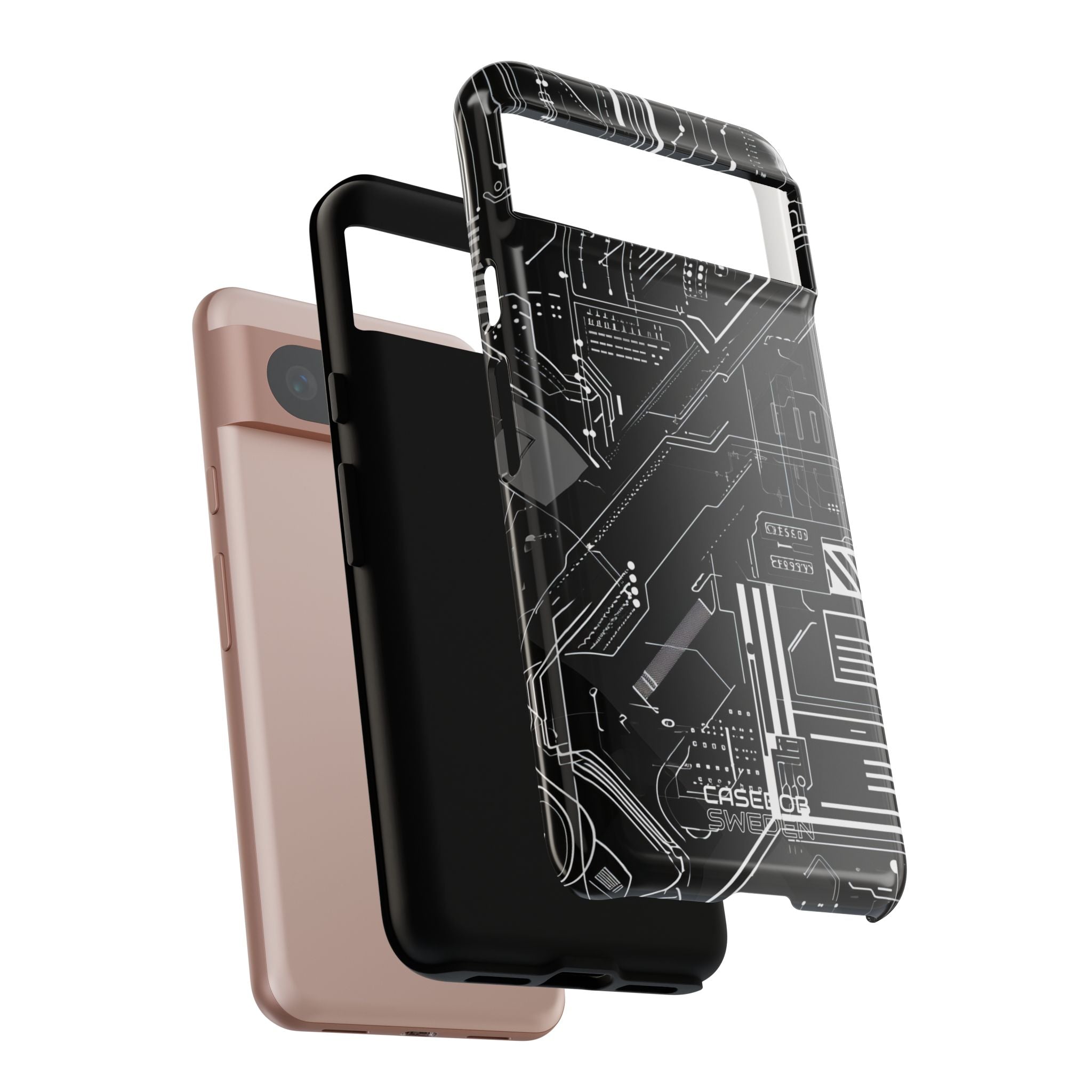 Futuristic Circuit Grid Google Pixel 8 - Tough