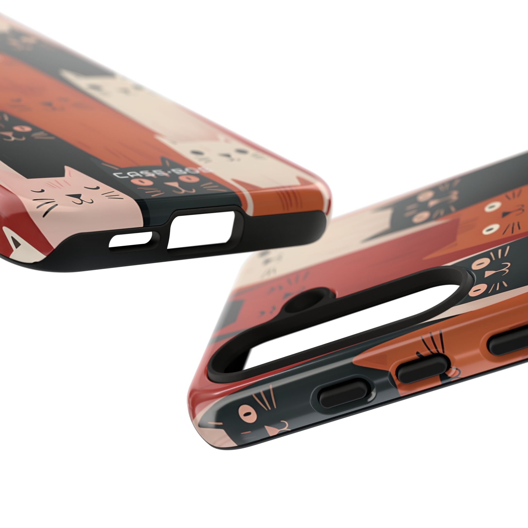 Elongated Cats Black Samsung S24 Case - Tough