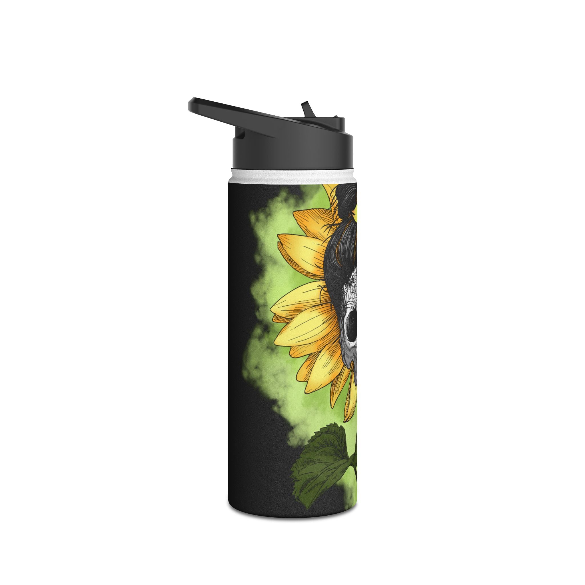 Skull Sunflower - Stainless Steel Water Bottle
