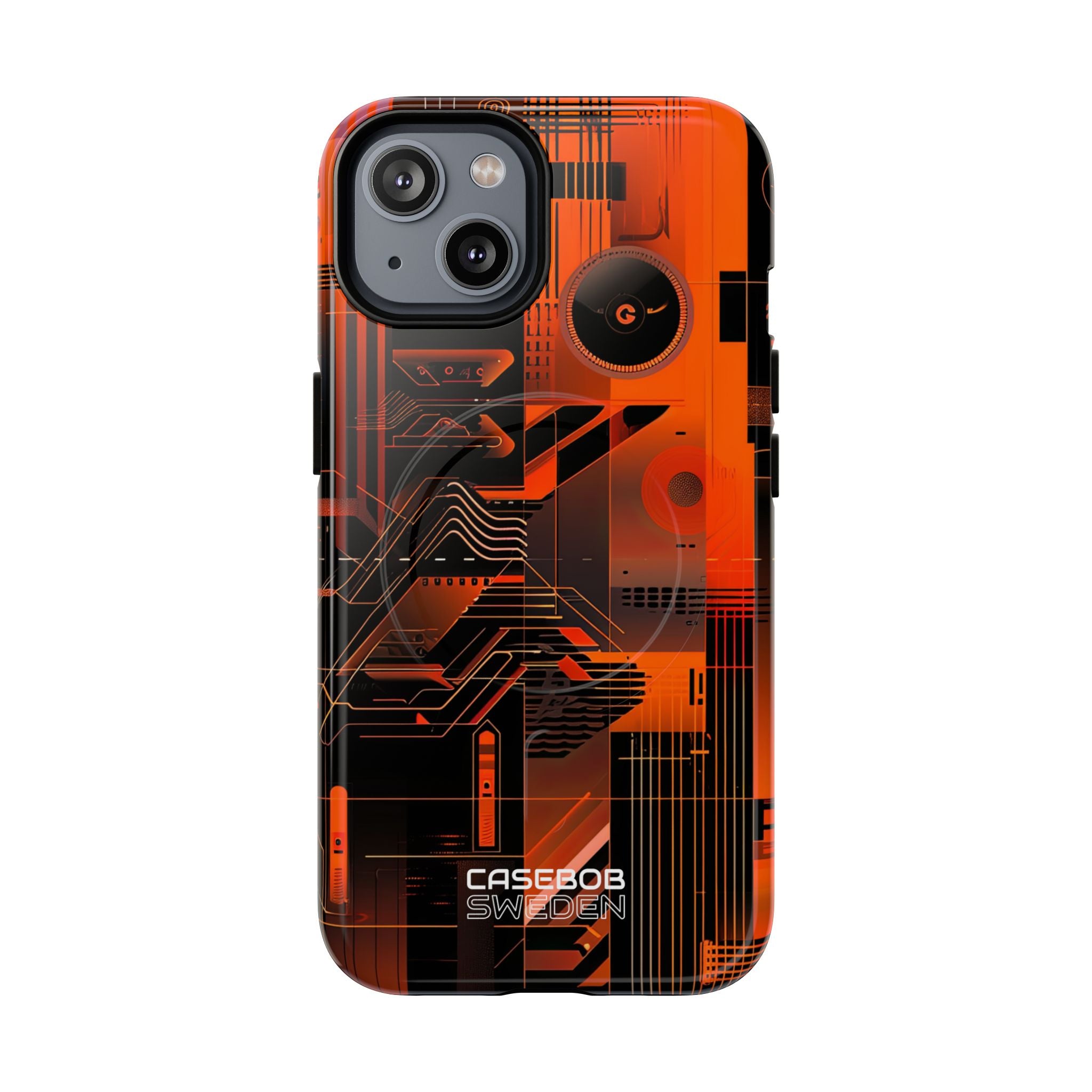 Orange Circuit Dreams iPhone 14 - Tough+