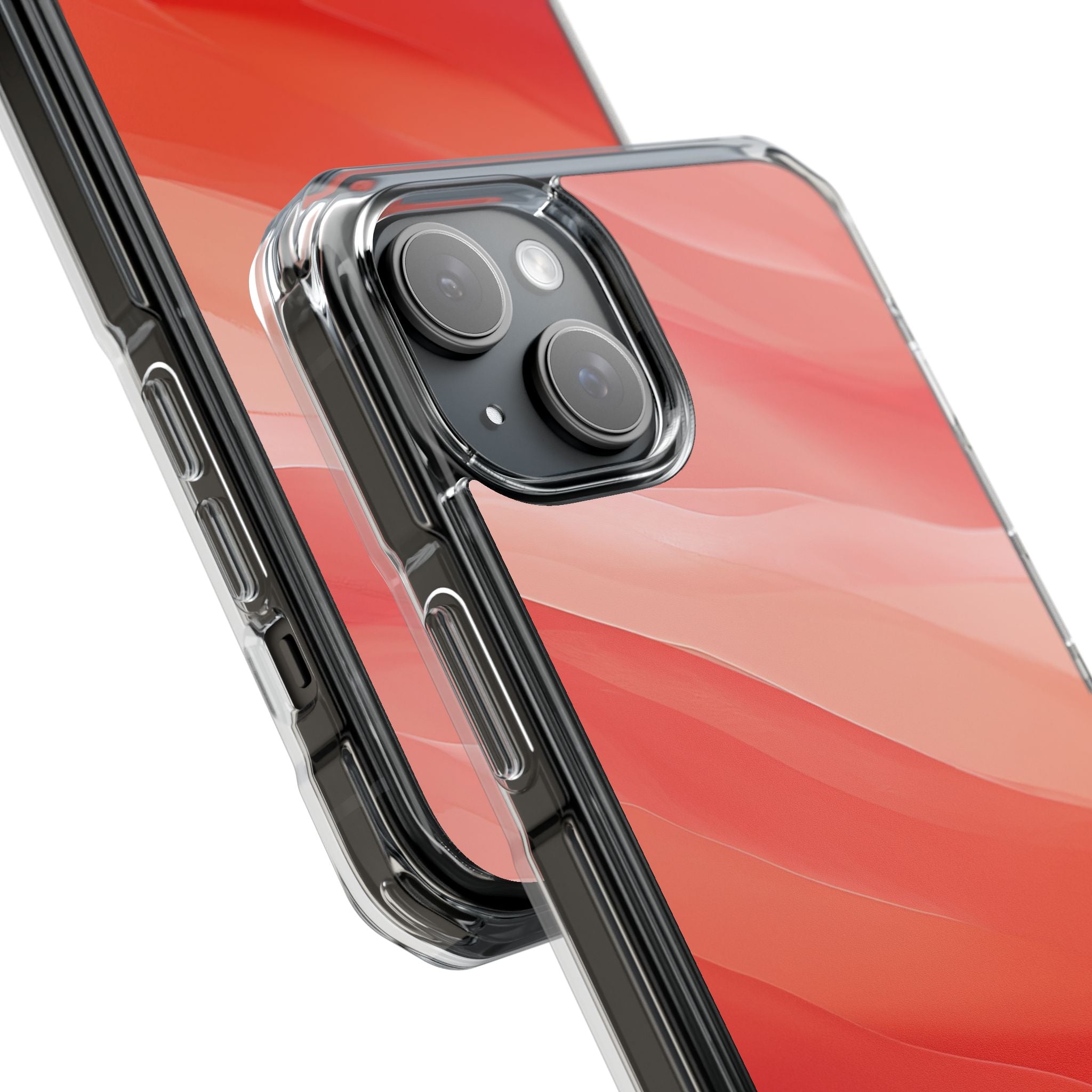 Flowing Coral Waves iPhone 15 - Impact Clear+