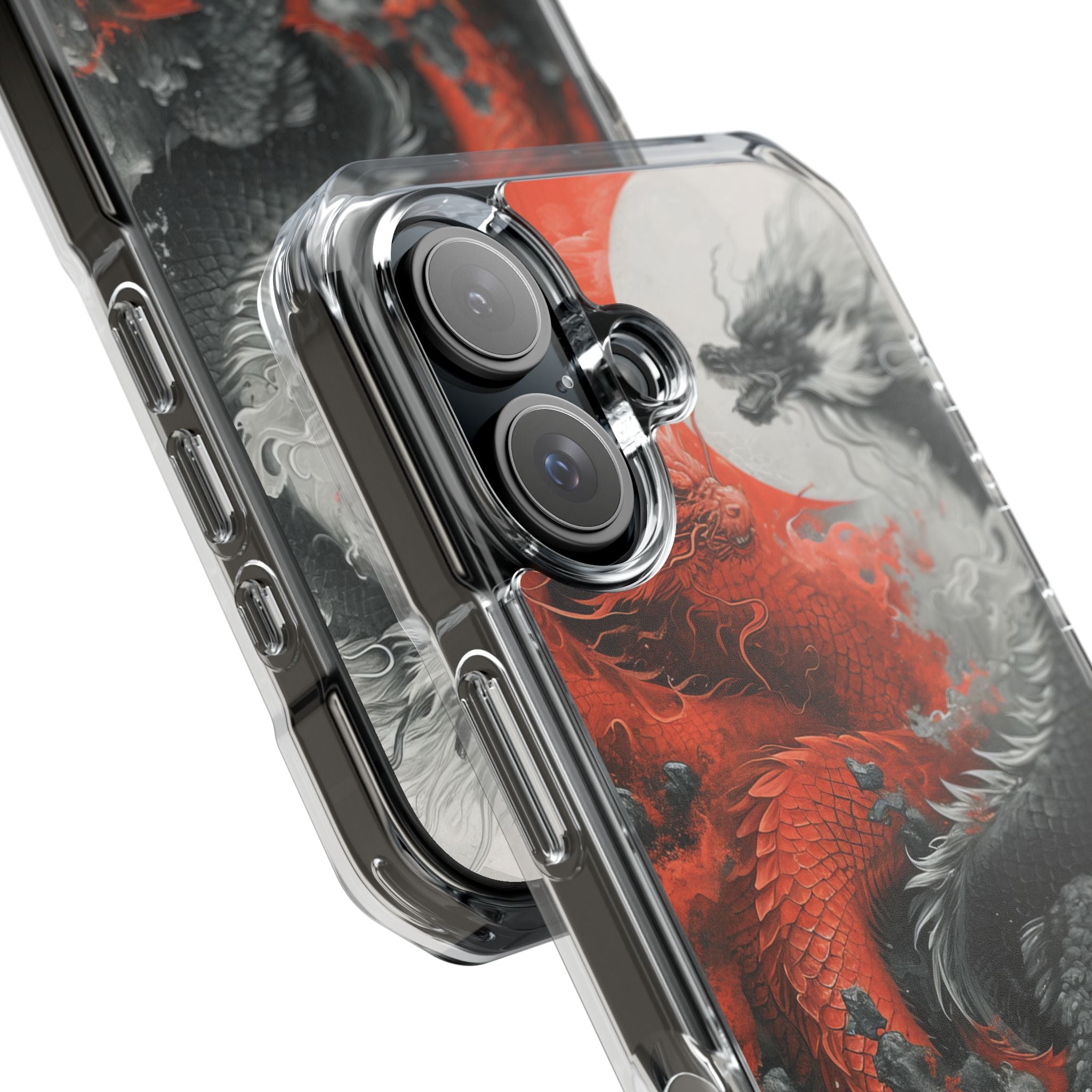 Twin Dragons Crimson iPhone 16 Case - Impact