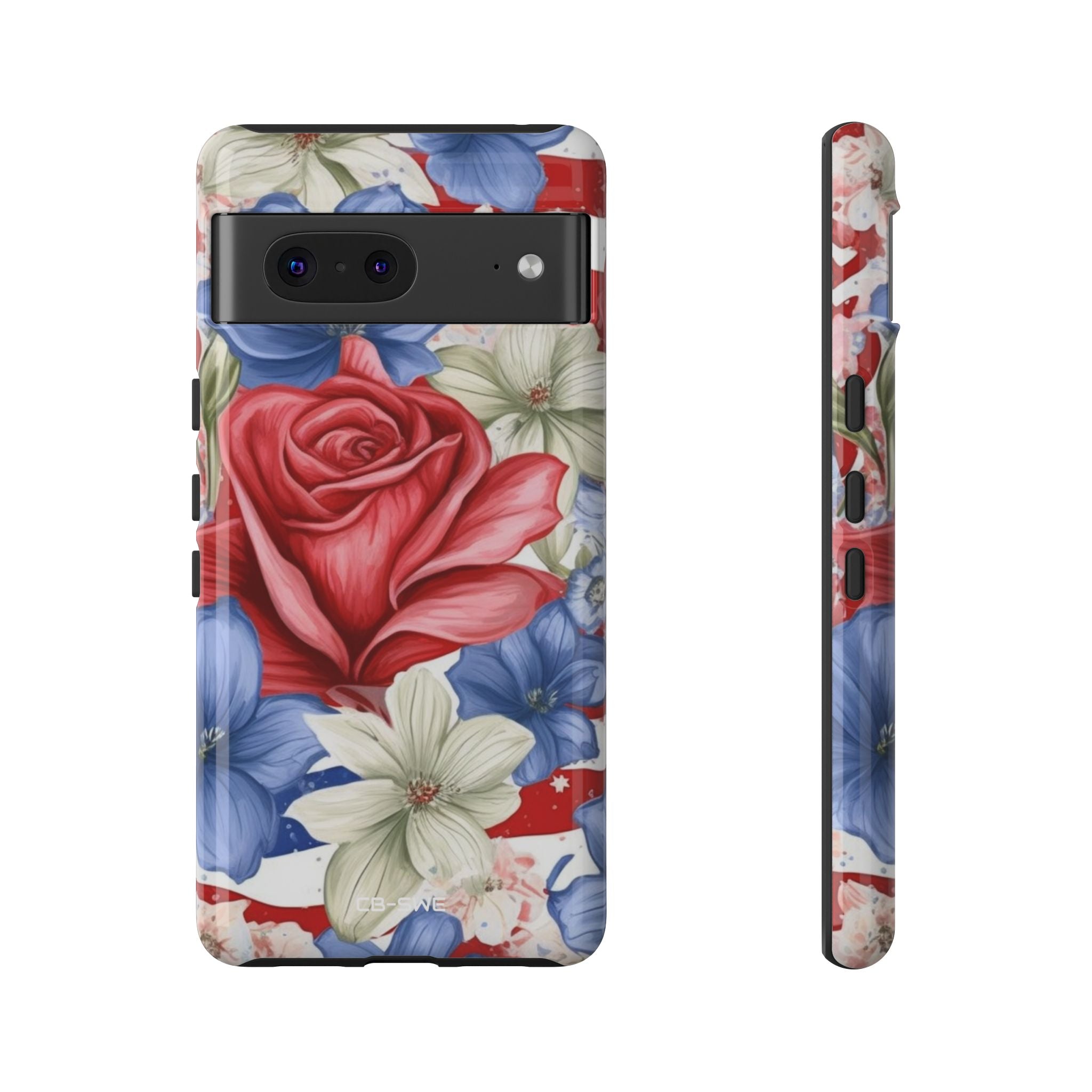 Roses Embrace Stripes - Google Pixel Case