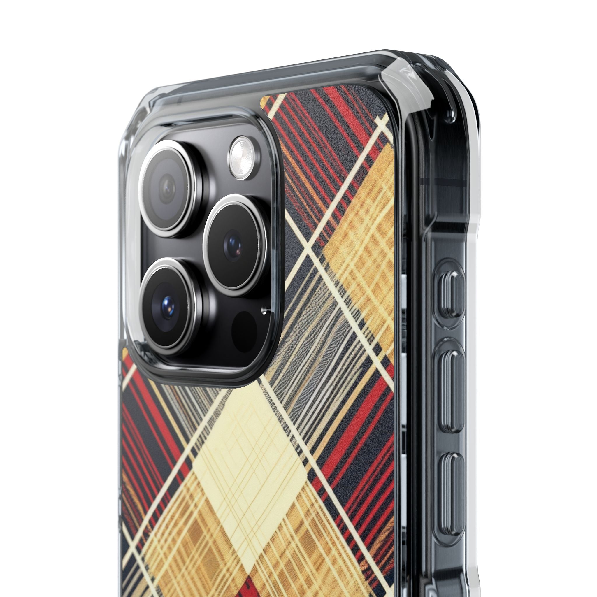 Plaid Diamond Tapestry iPhone 15 - Impact Clear+