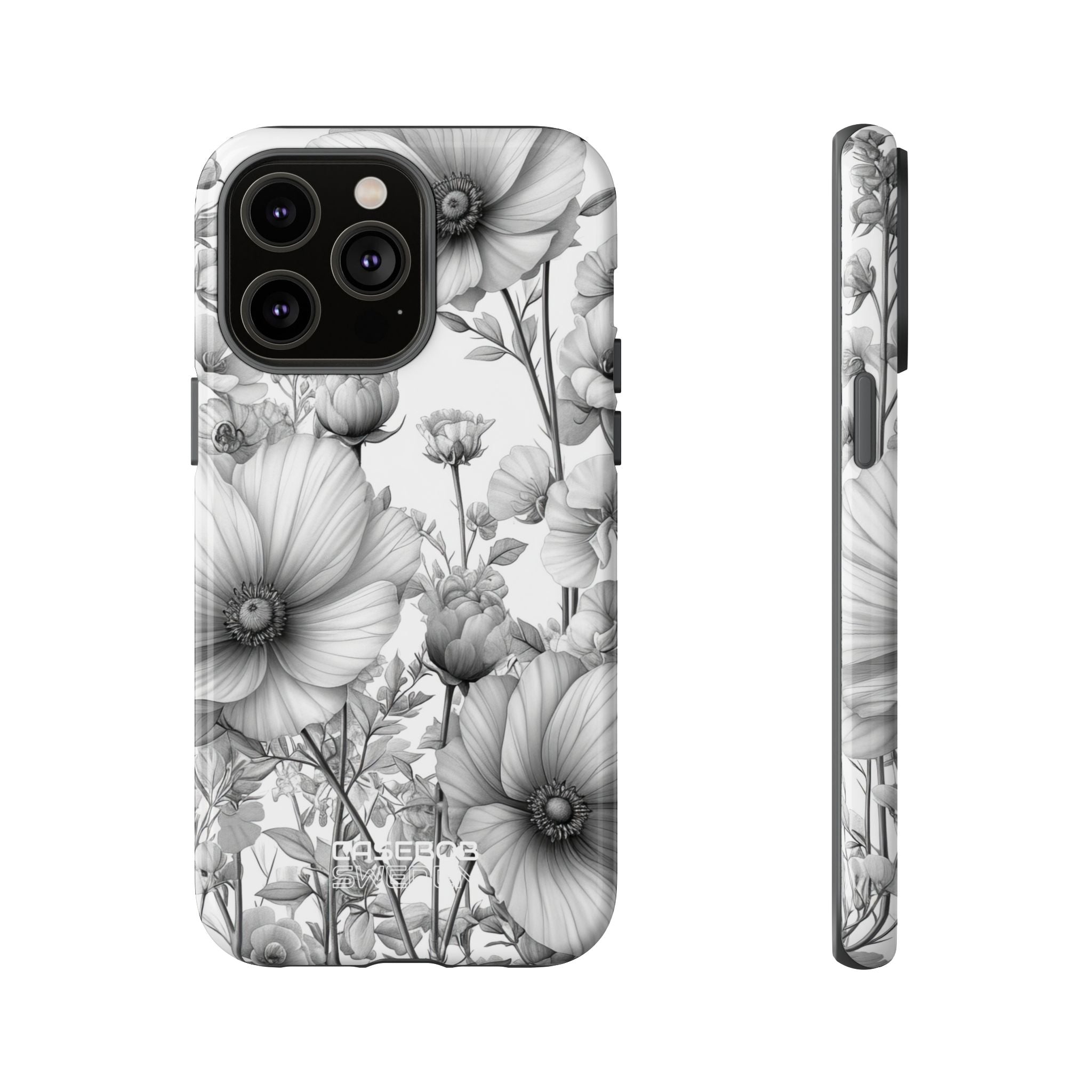 Vintage Floral Etching iPhone 14 - Tough