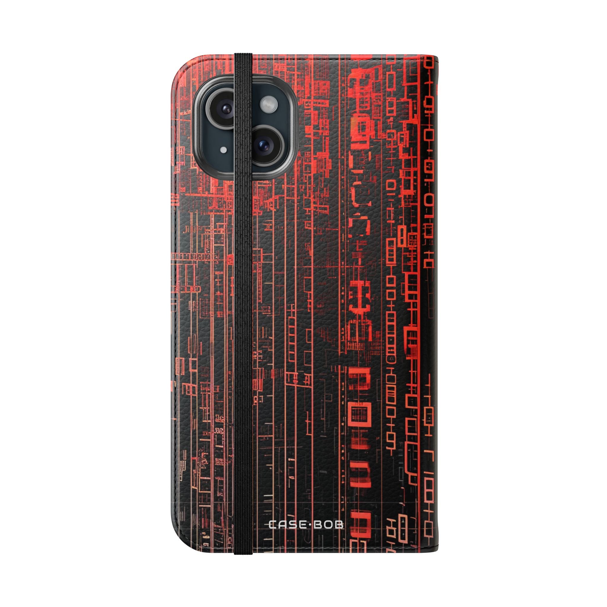 Crimson Columns - iPhone 15 Plus Case - Wallet