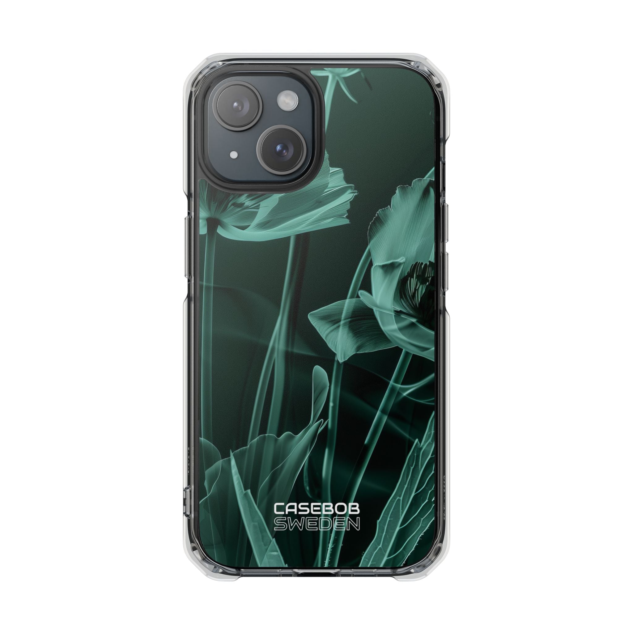 Teal Bloom Radiance iPhone 15 - Impact Clear+