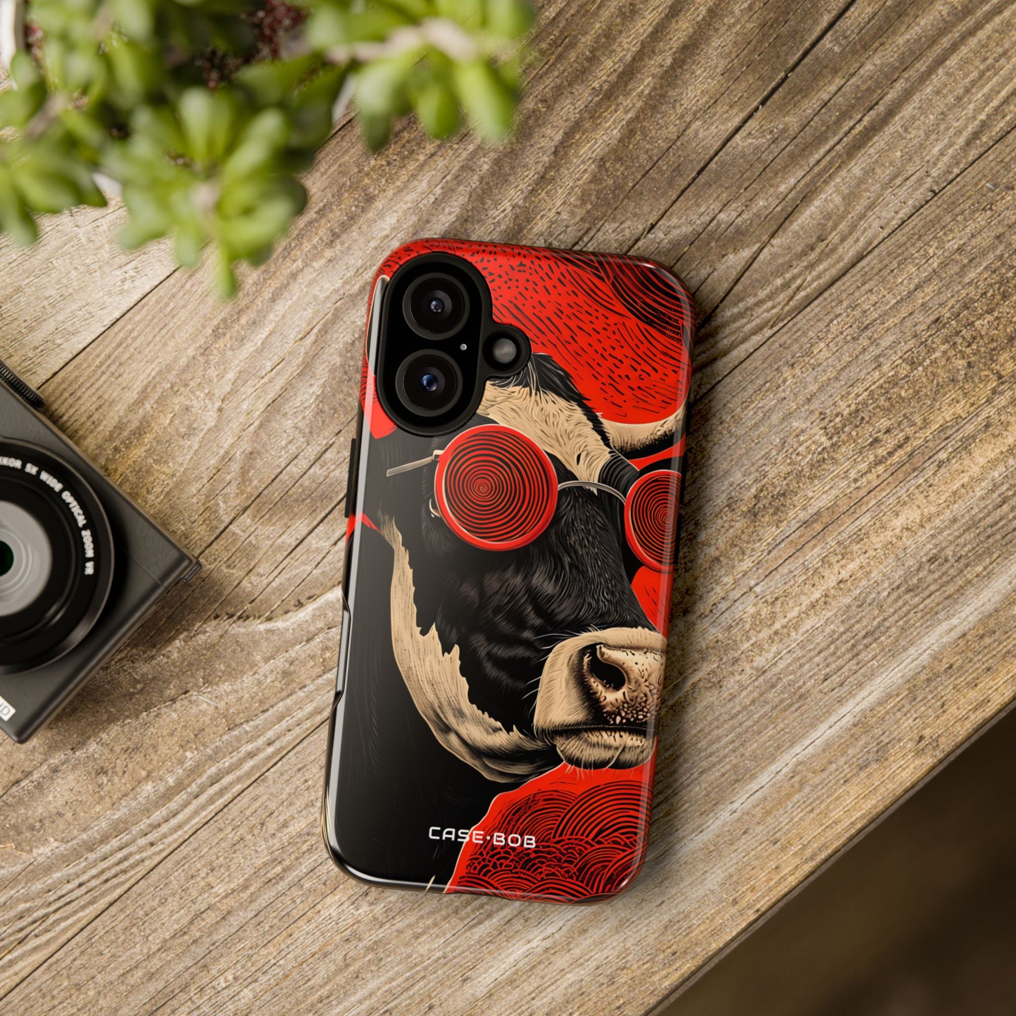 Hypnotic Cow iPhone 16 Plus Case - Tough