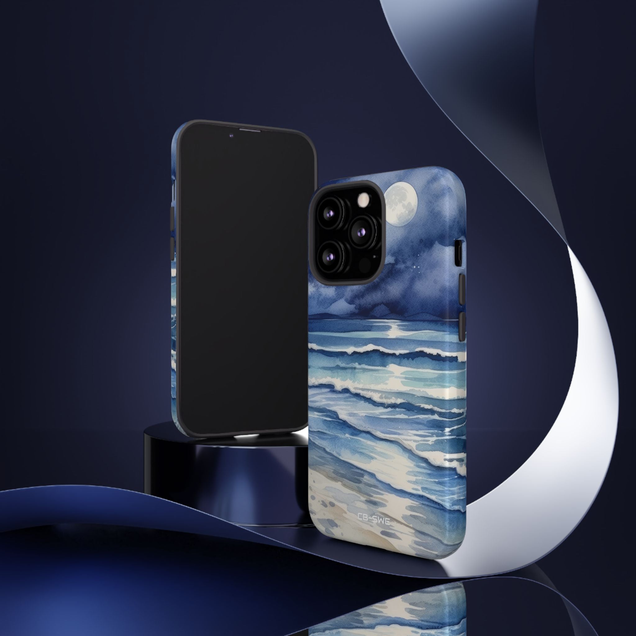 Moonlight Reflects Waves - iPhone Case