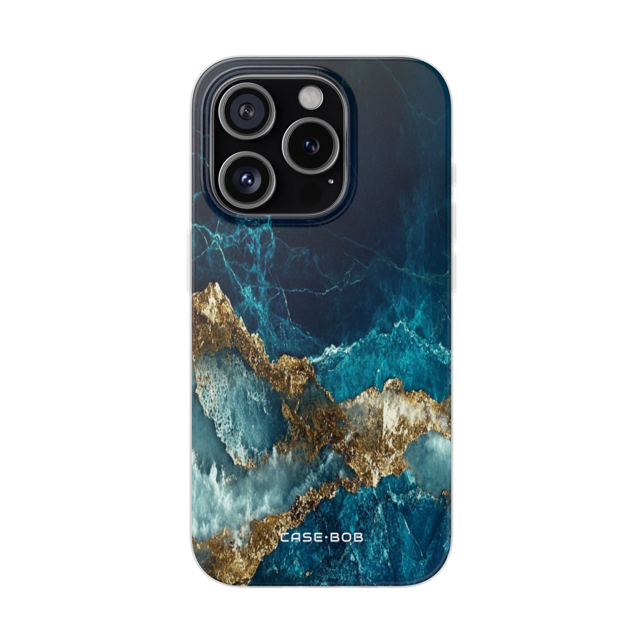 Jagged Gold Split iPhone 15 Pro Case - Soft