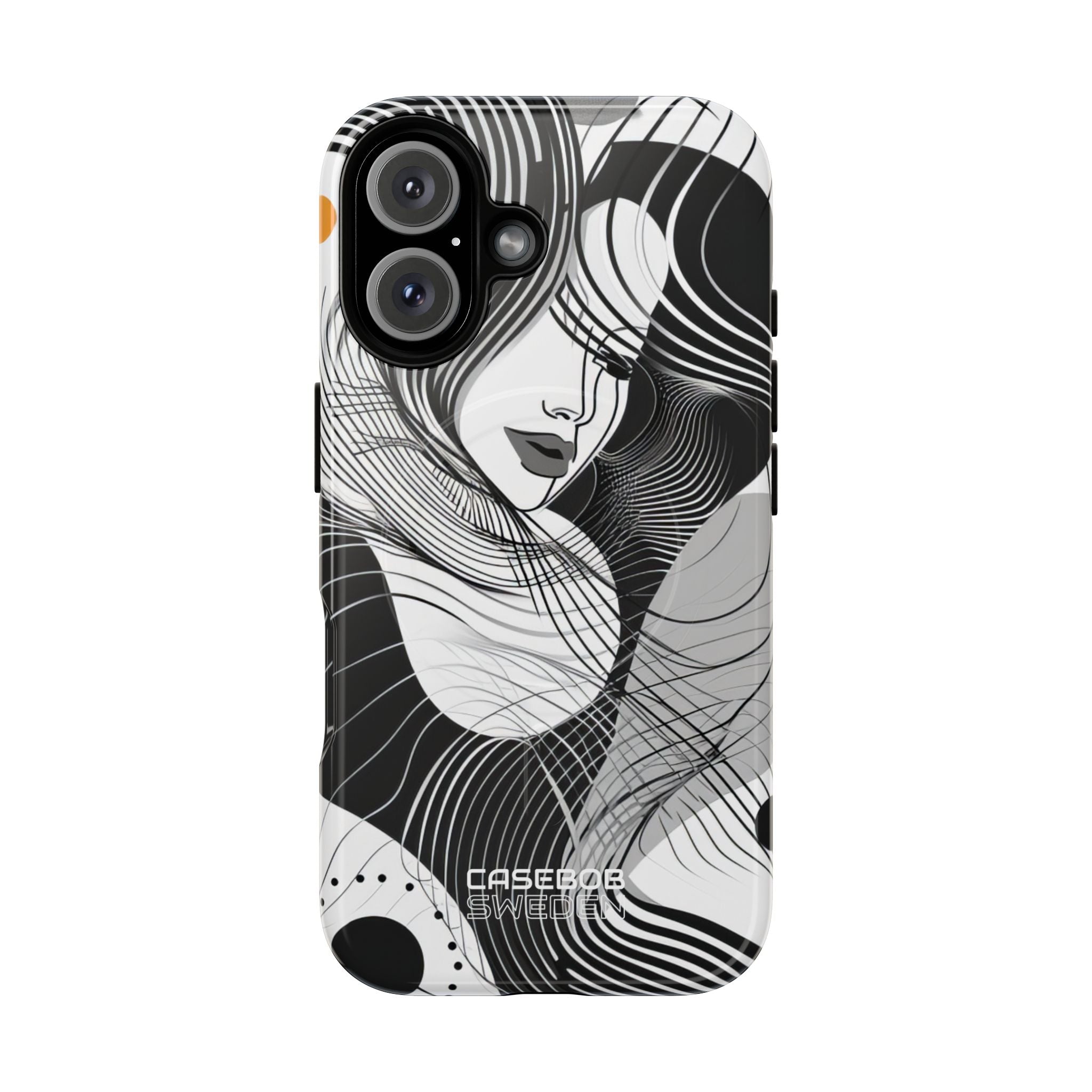 Orange Wave Motion iPhone 16 - Tough+