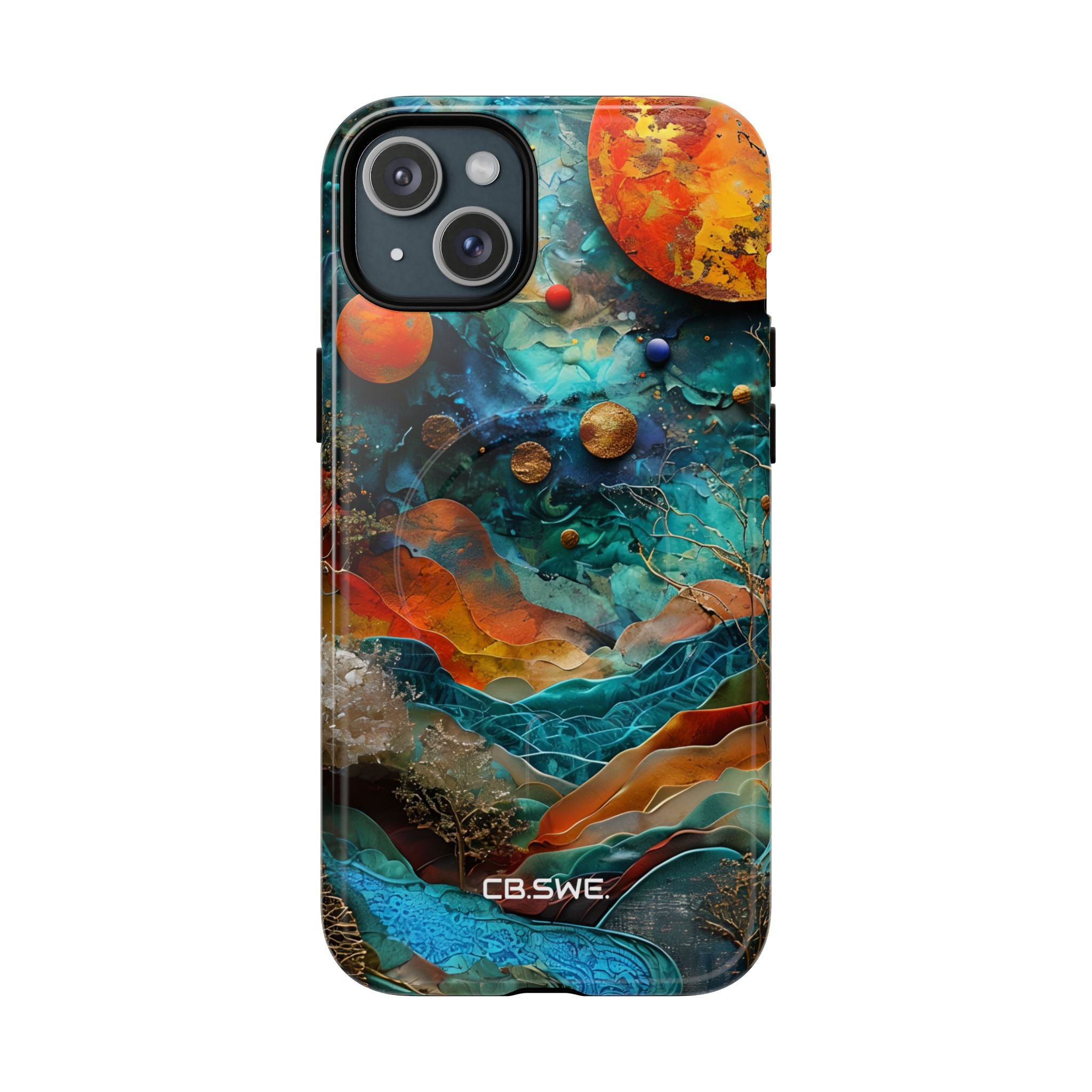 Dreamlike Fantasy Landscape Mixed Media Art iPhone 15 - Tough+