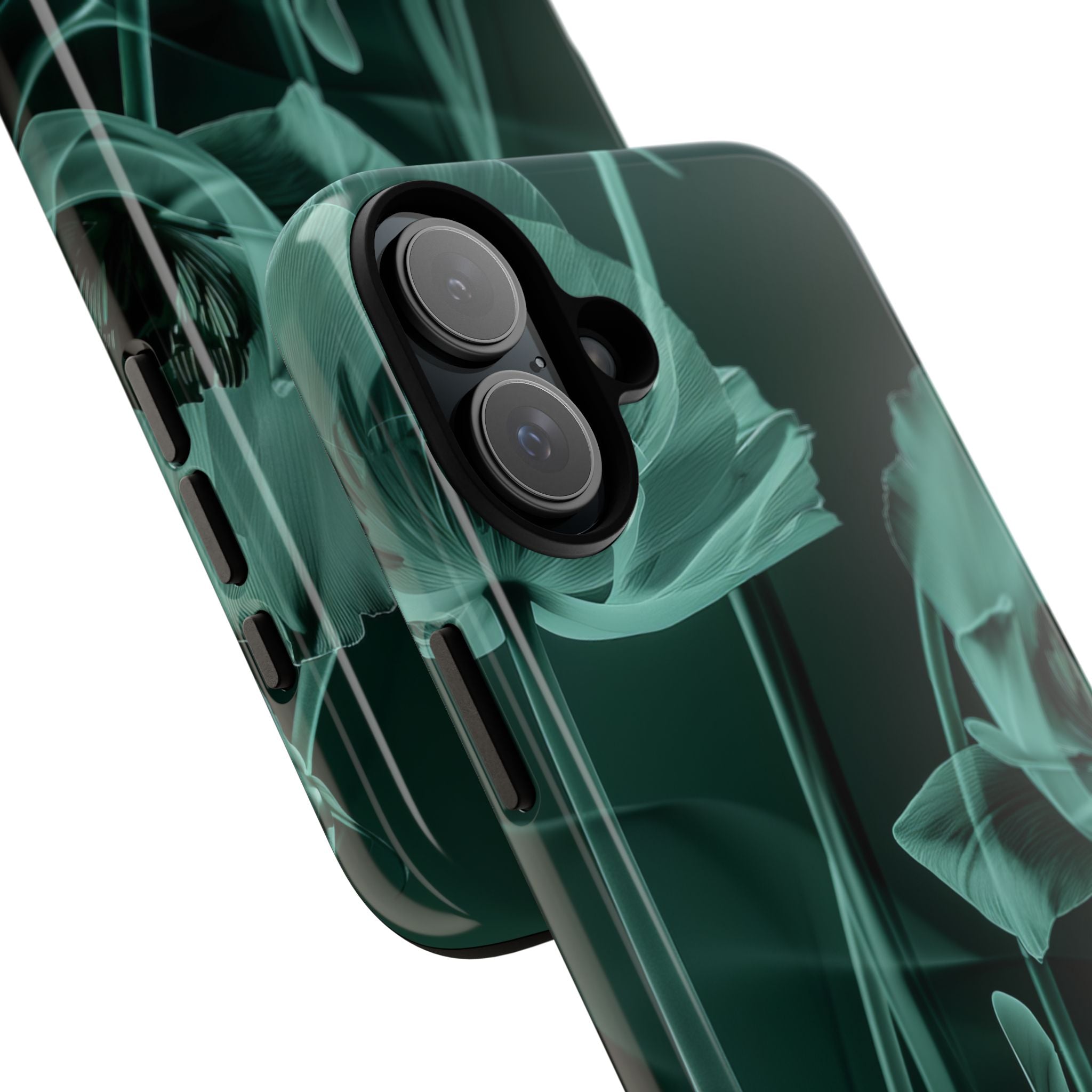 Teal Bloom Radiance iPhone 16 - Tough