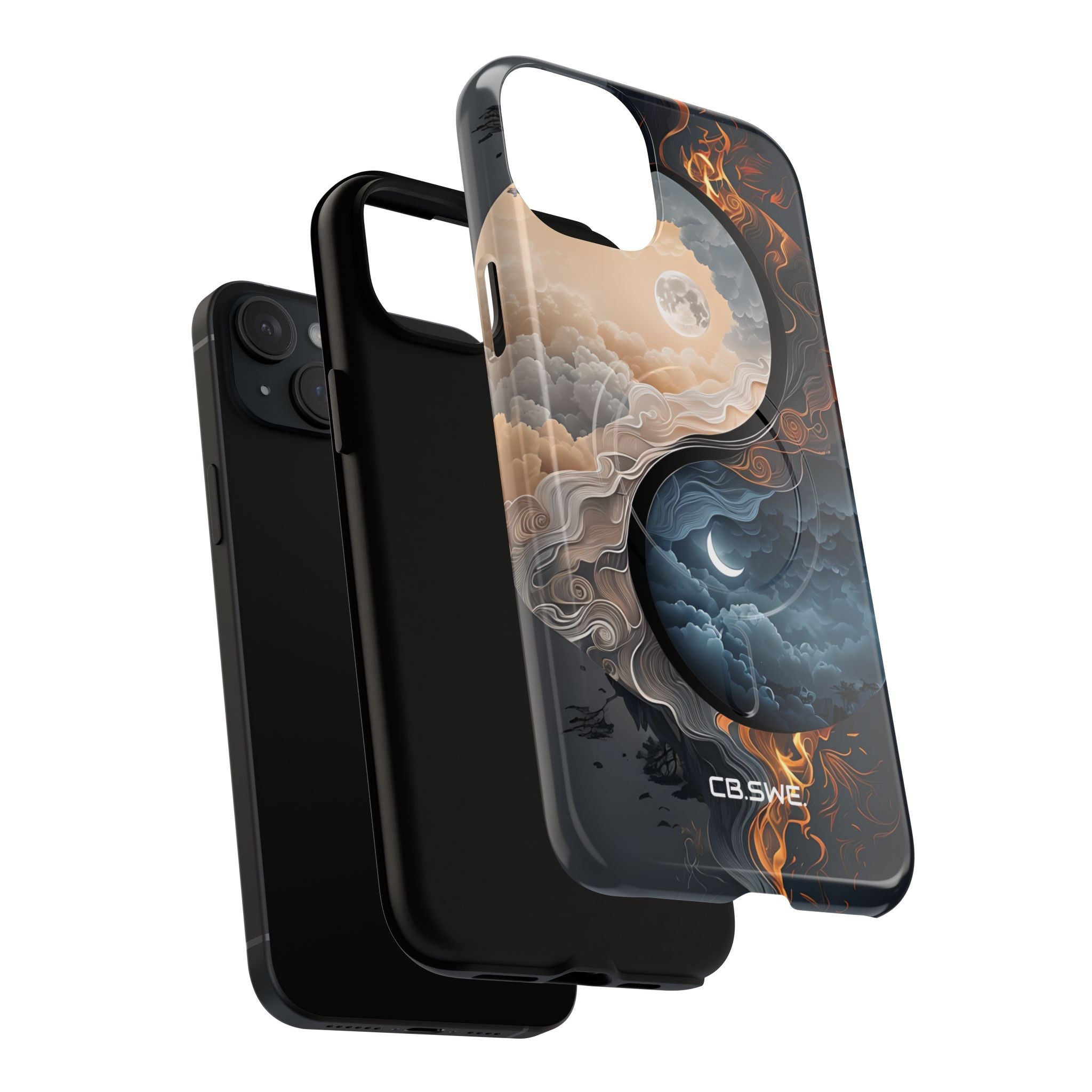 Surreal Day and Night Yin Yang Symbol Artwork Phone Cover iPhone 15 - Tough+