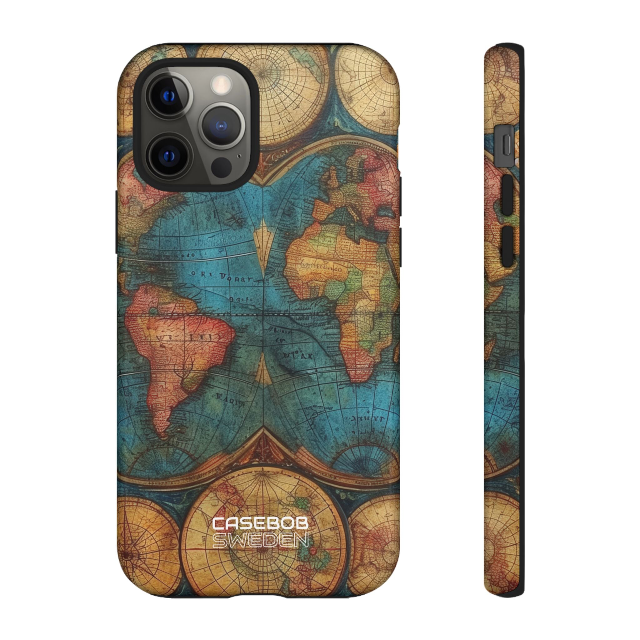 Vintage World Map iPhone 12 - Tough