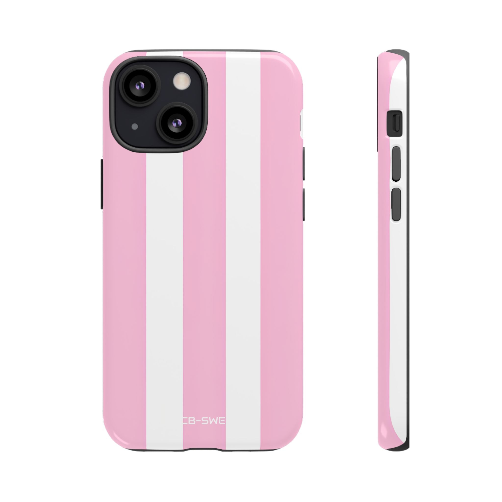 Pink White Minimalism - iPhone Case