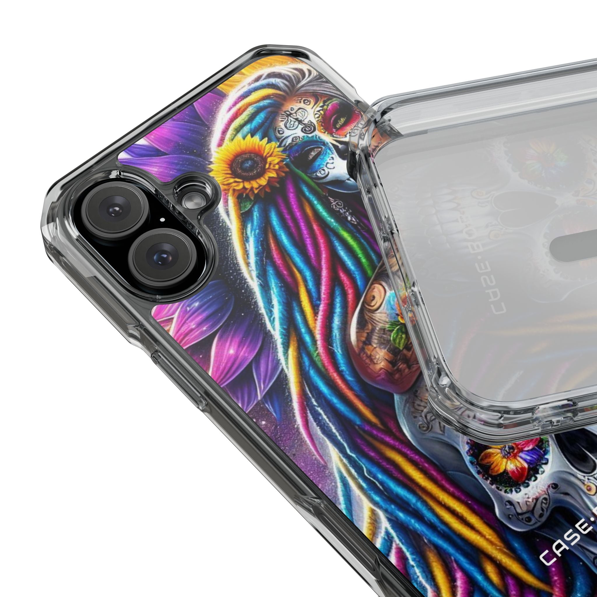 Sunflower Skull Glow iPhone 16 Plus Case - Impact