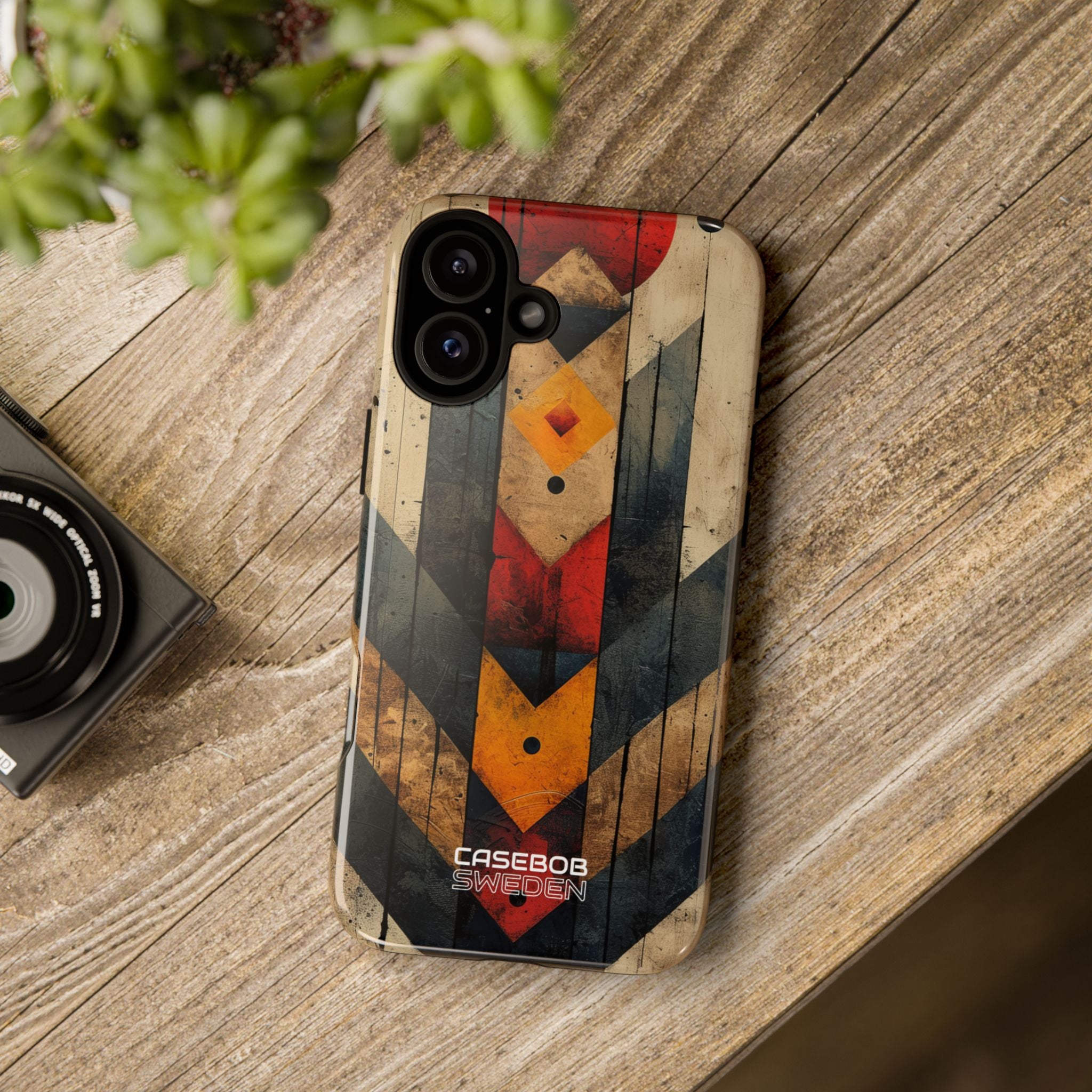 Geometric Fire Rise iPhone 16 - Tough