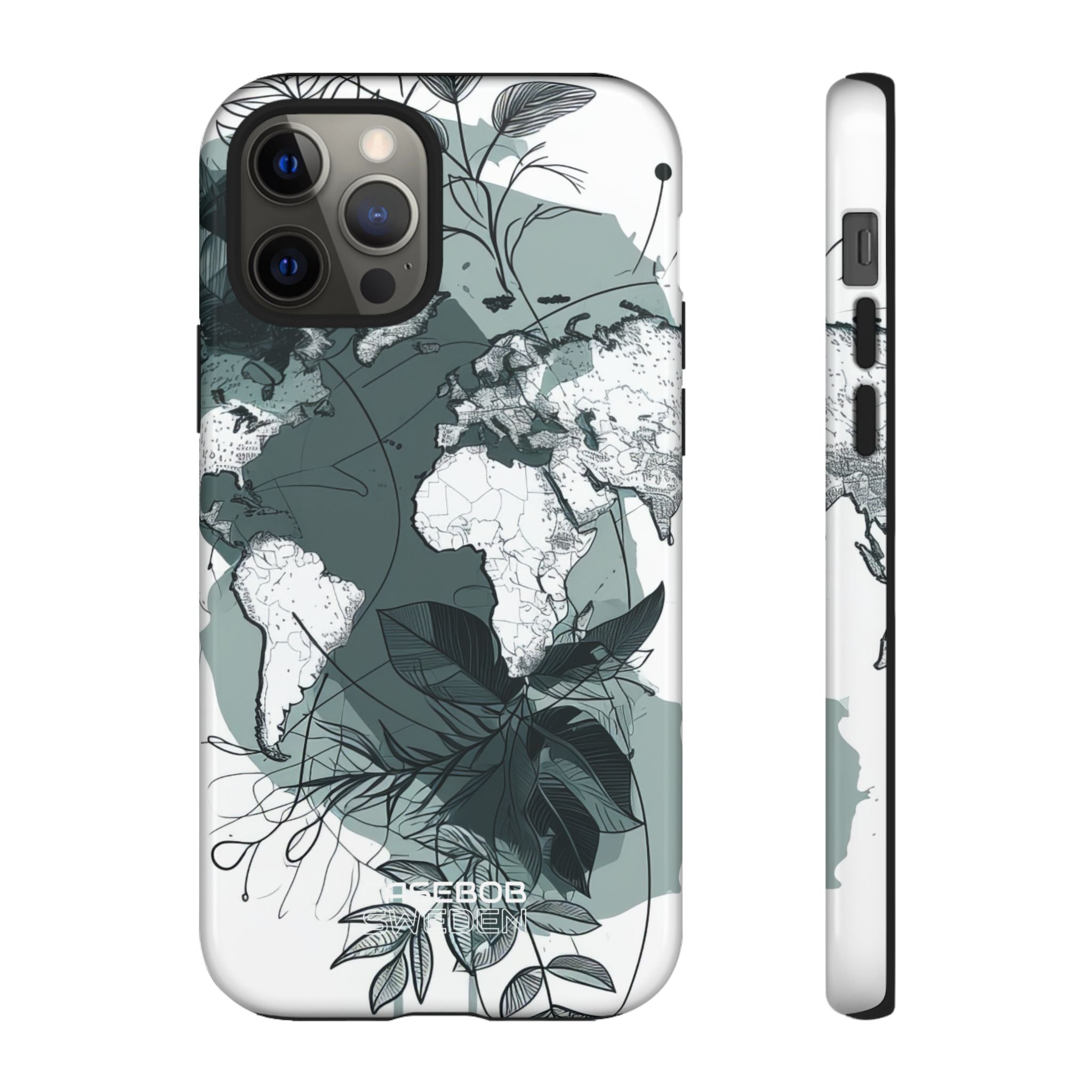 Botanical World Map iPhone 12 - Tough