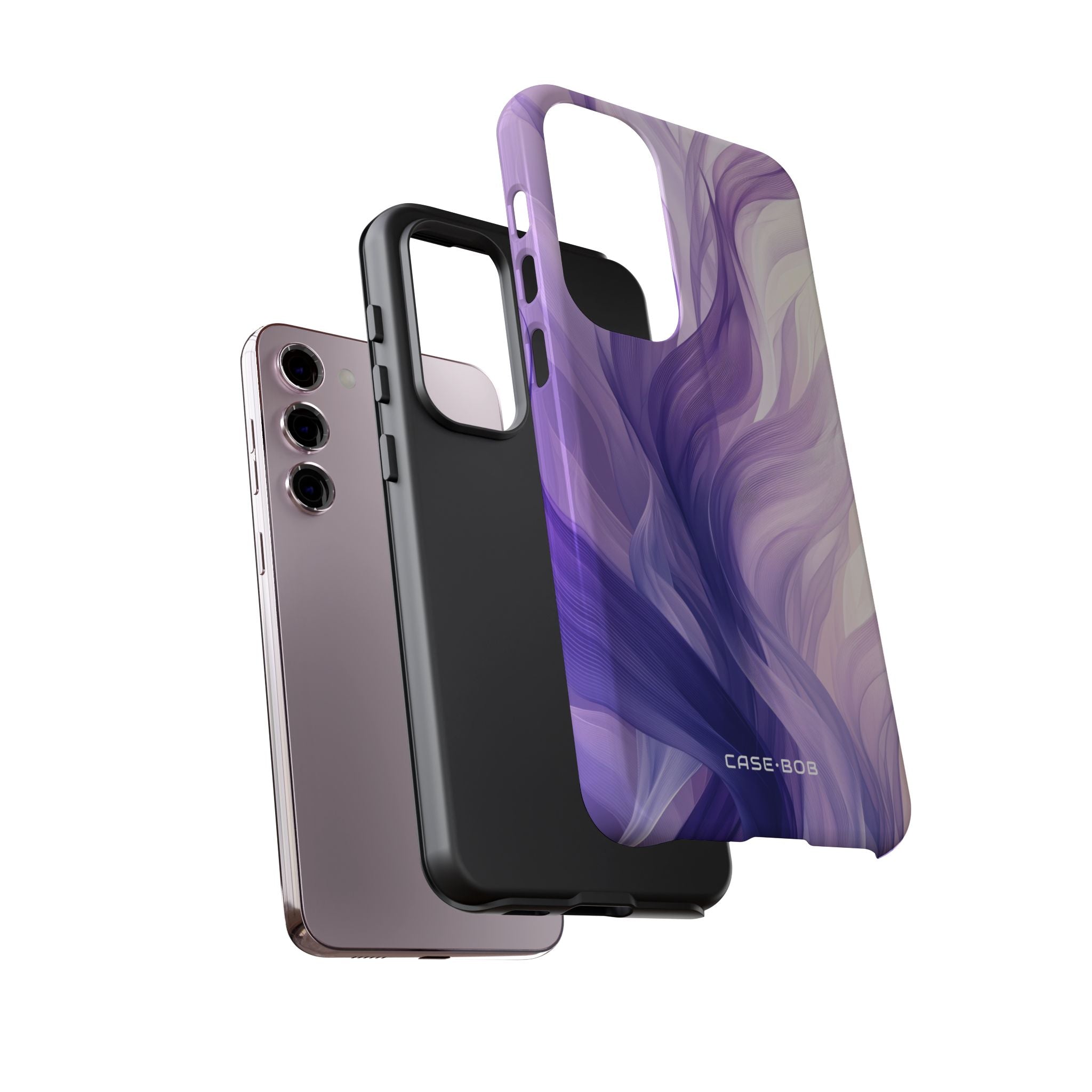 Purple Ribbon Waves Samsung S23 Plus Case - Tough