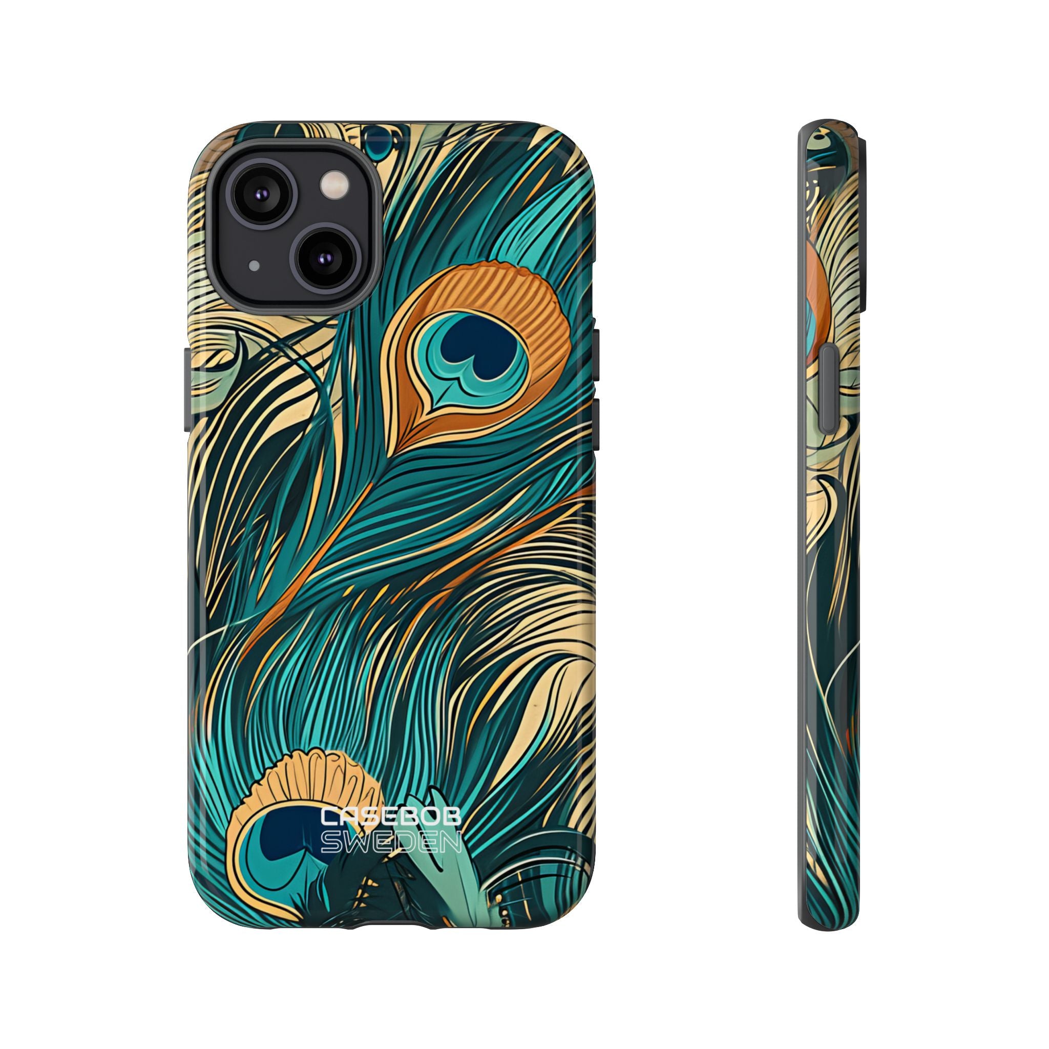 Vortice di piume di pavone iPhone 14 - Tough