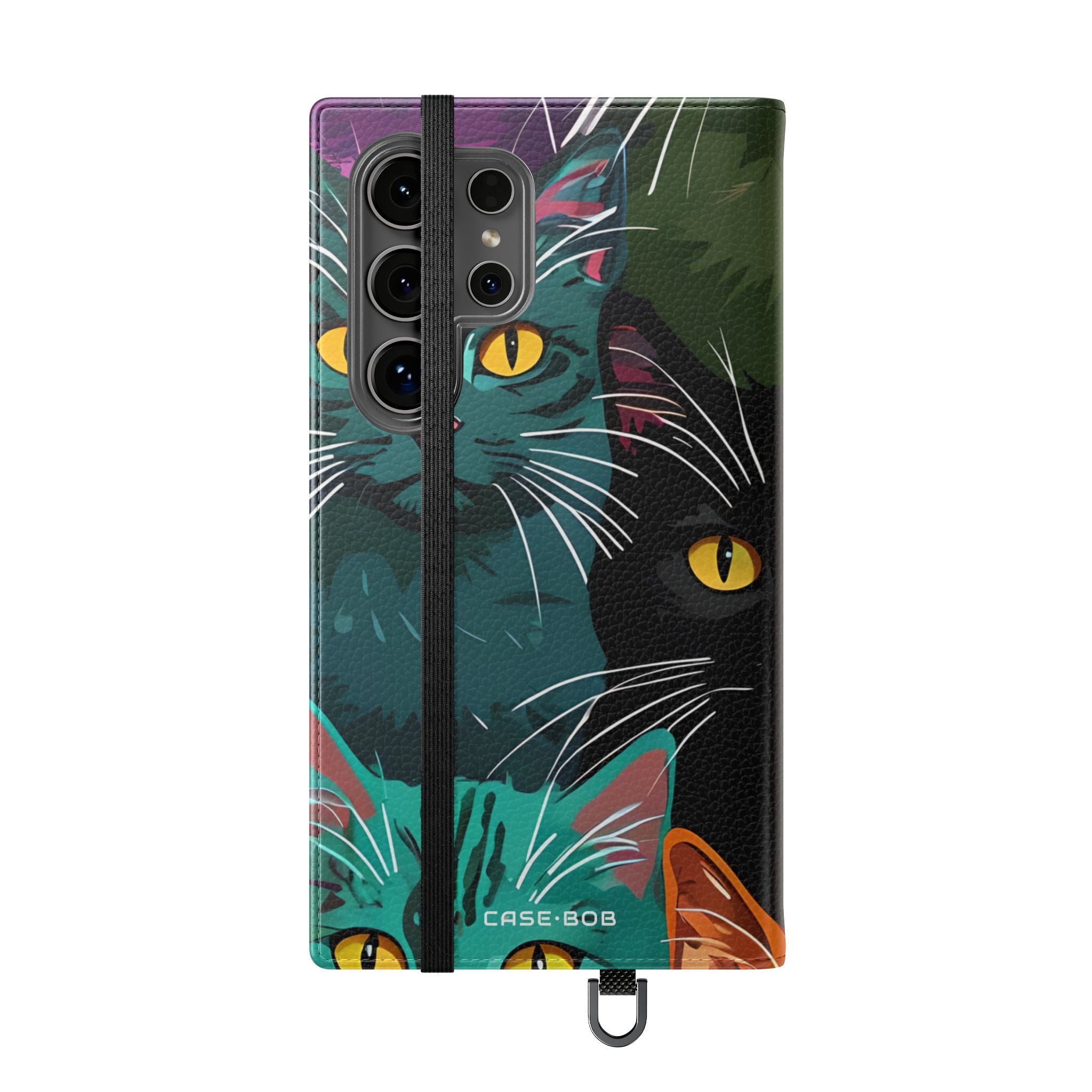 Cat Grid Neon - Samsung S24 Ultra Case - Wallet