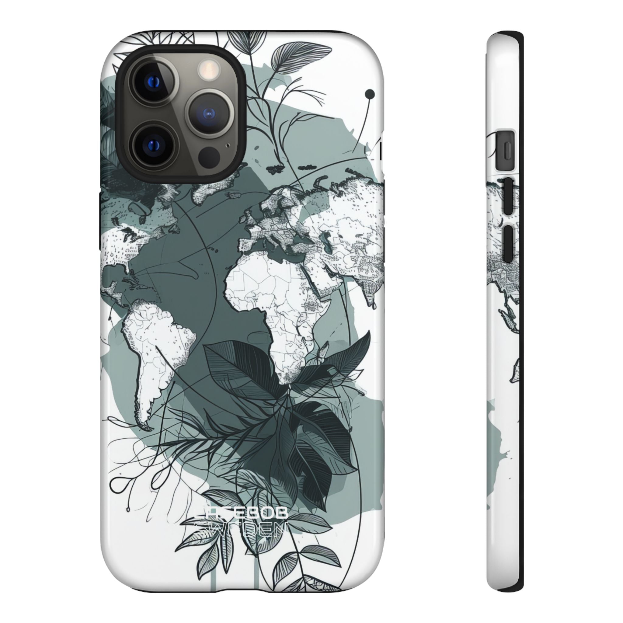 Botanical World Map iPhone 12 - Tough