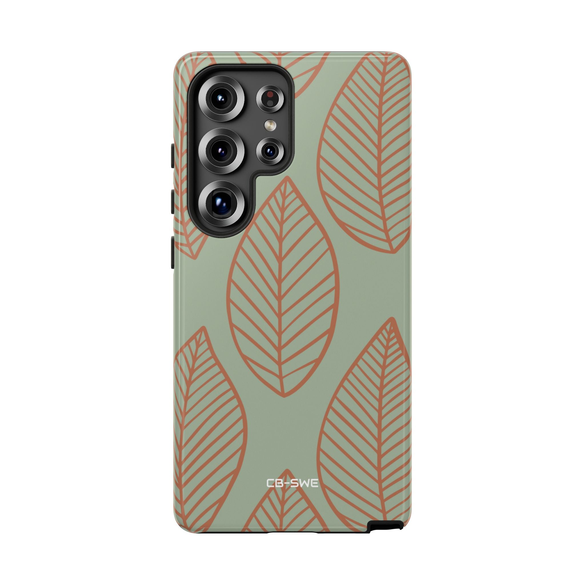 Mint and Orange Leaves - Samsung Case