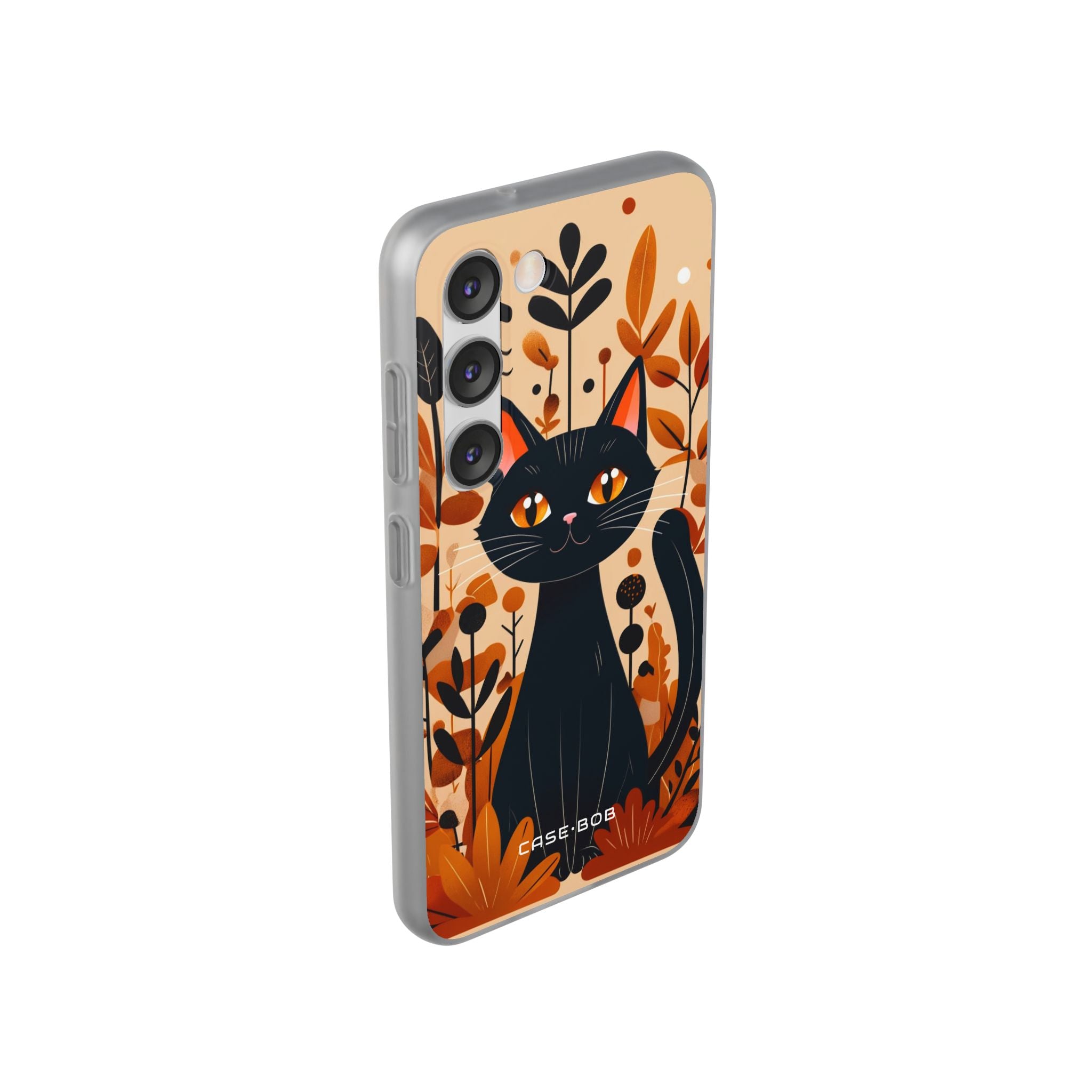 Black Cat Glow Samsung S23 Case - Soft