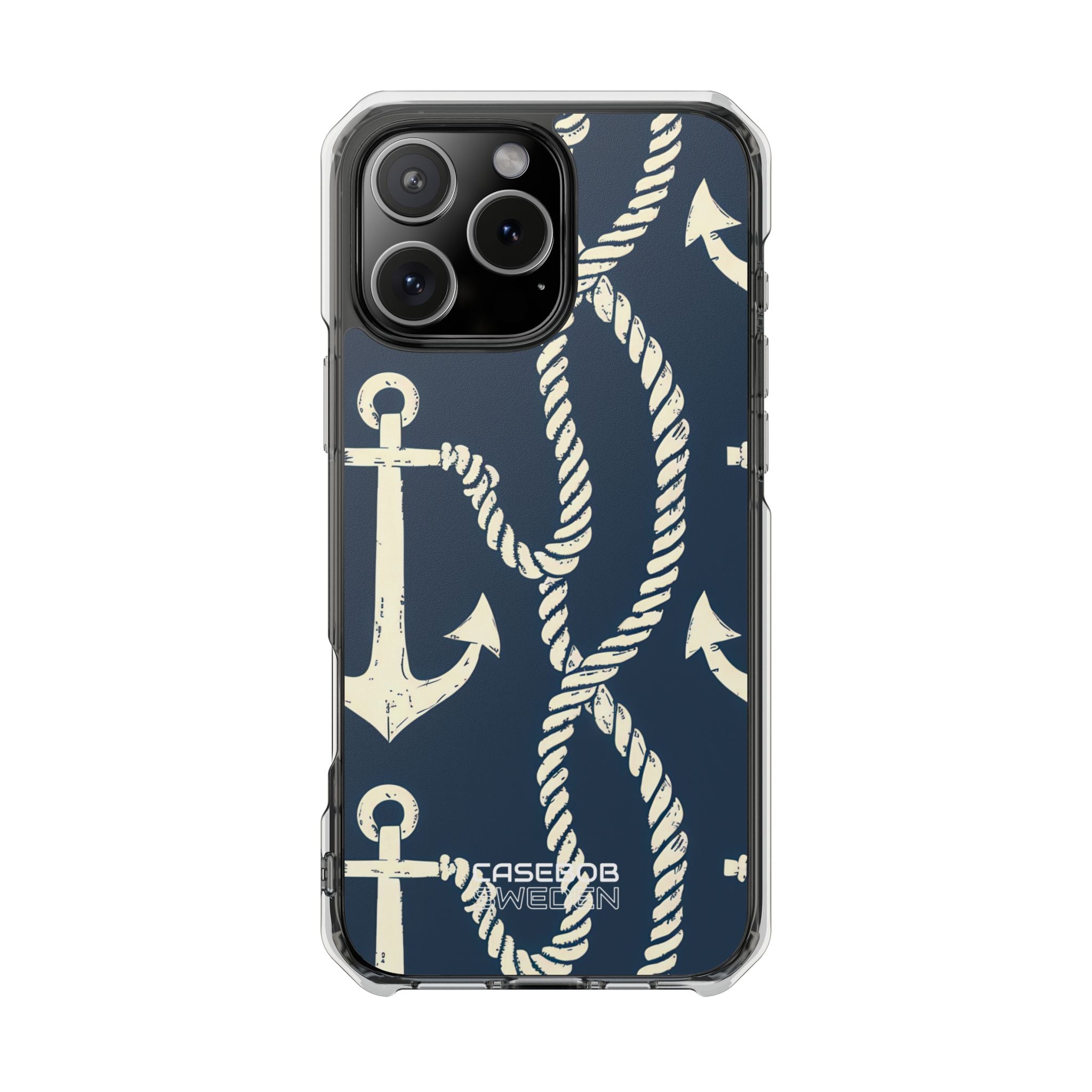Nautical Anchors Rope iPhone 16 - Impact Clear+