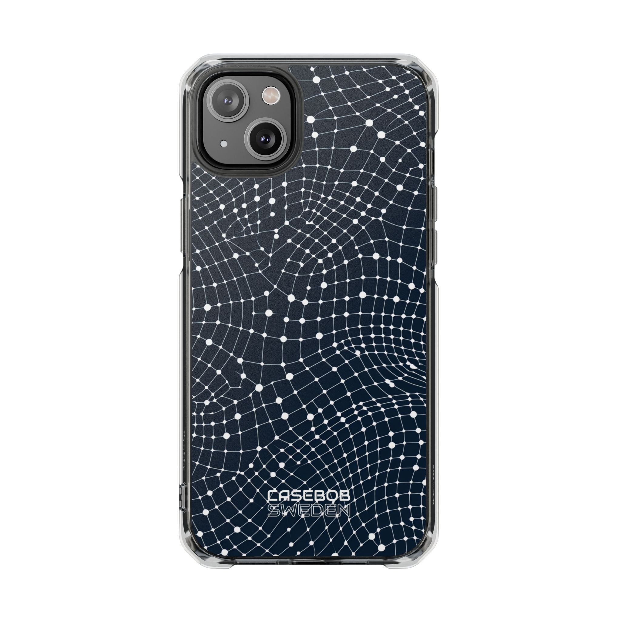 Warped Grid Web iPhone 14 - Impact Clear+