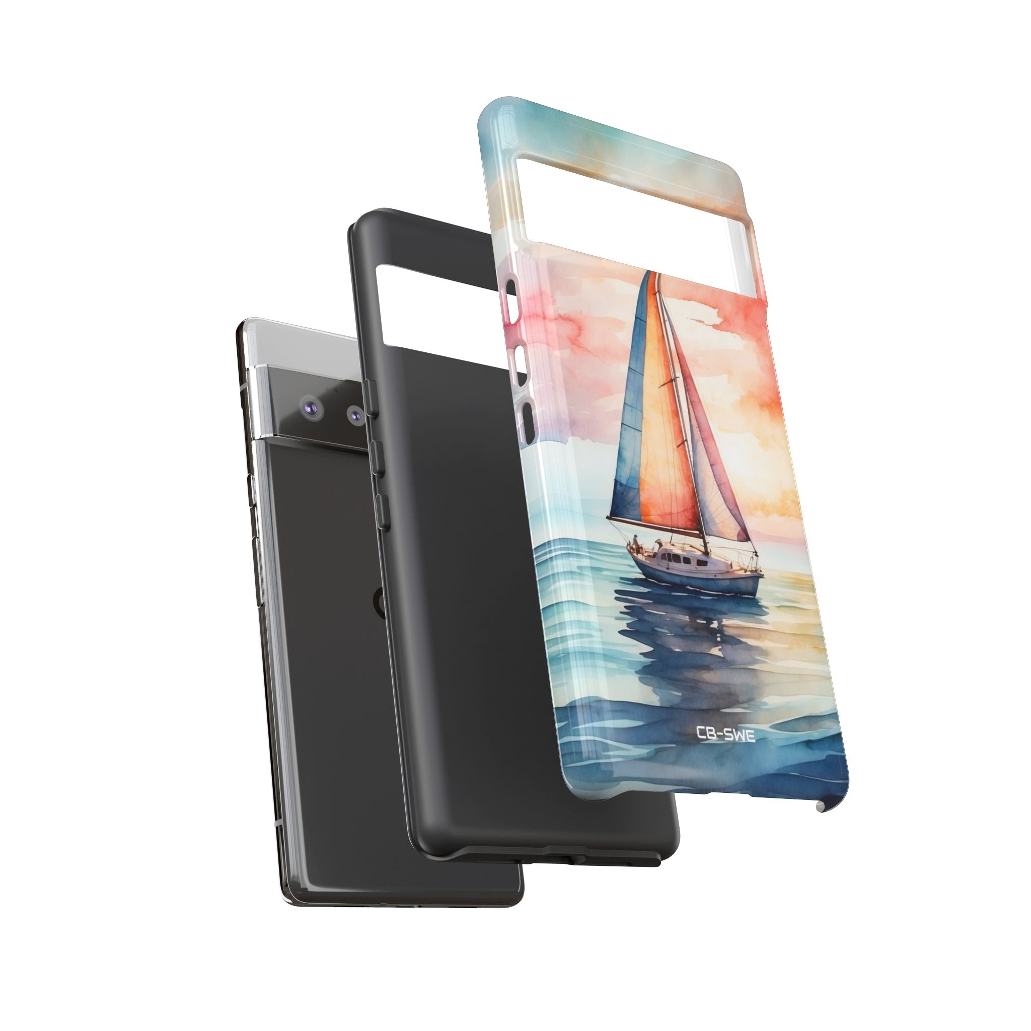 Sailboat Glides Calm - Google Pixel Case
