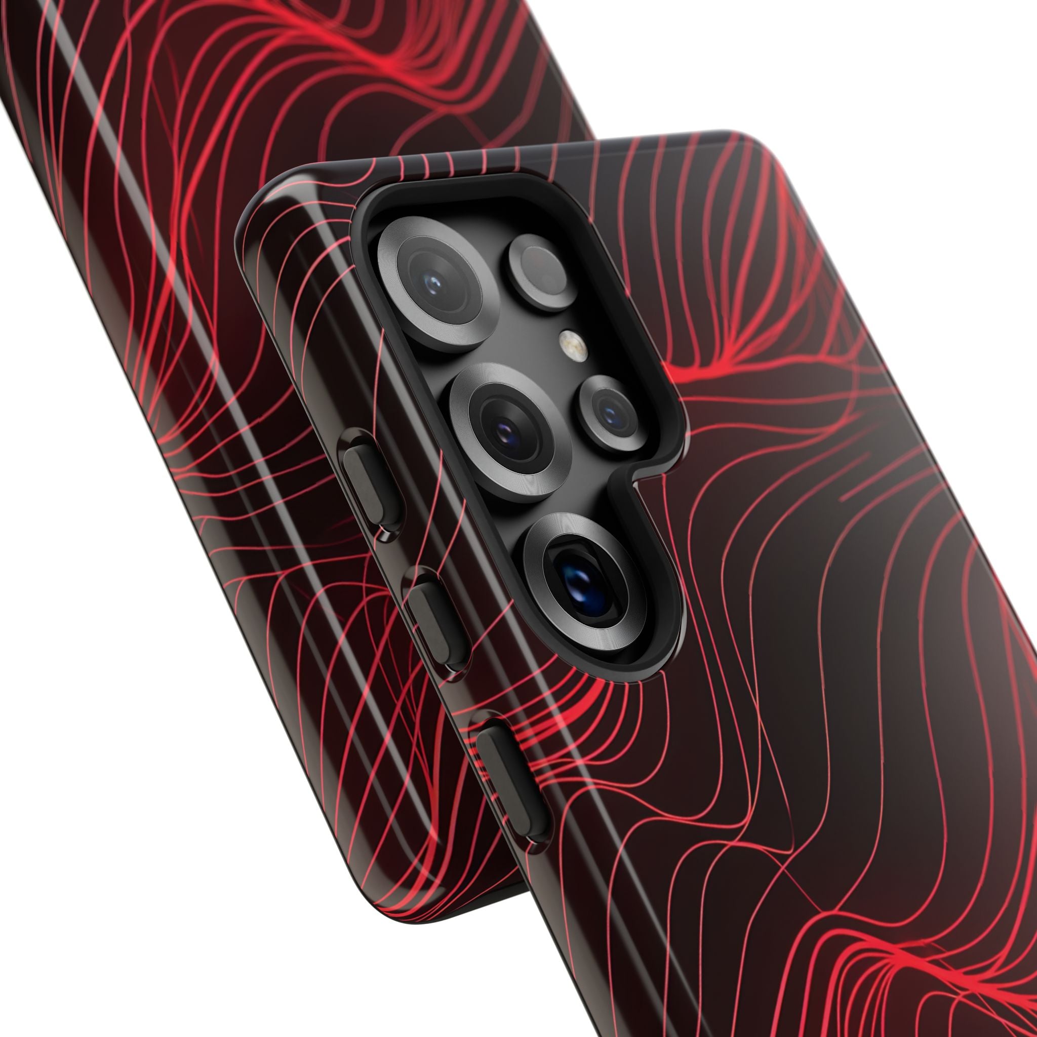 Crimson Waveform Flow Samsung S25 - Tough