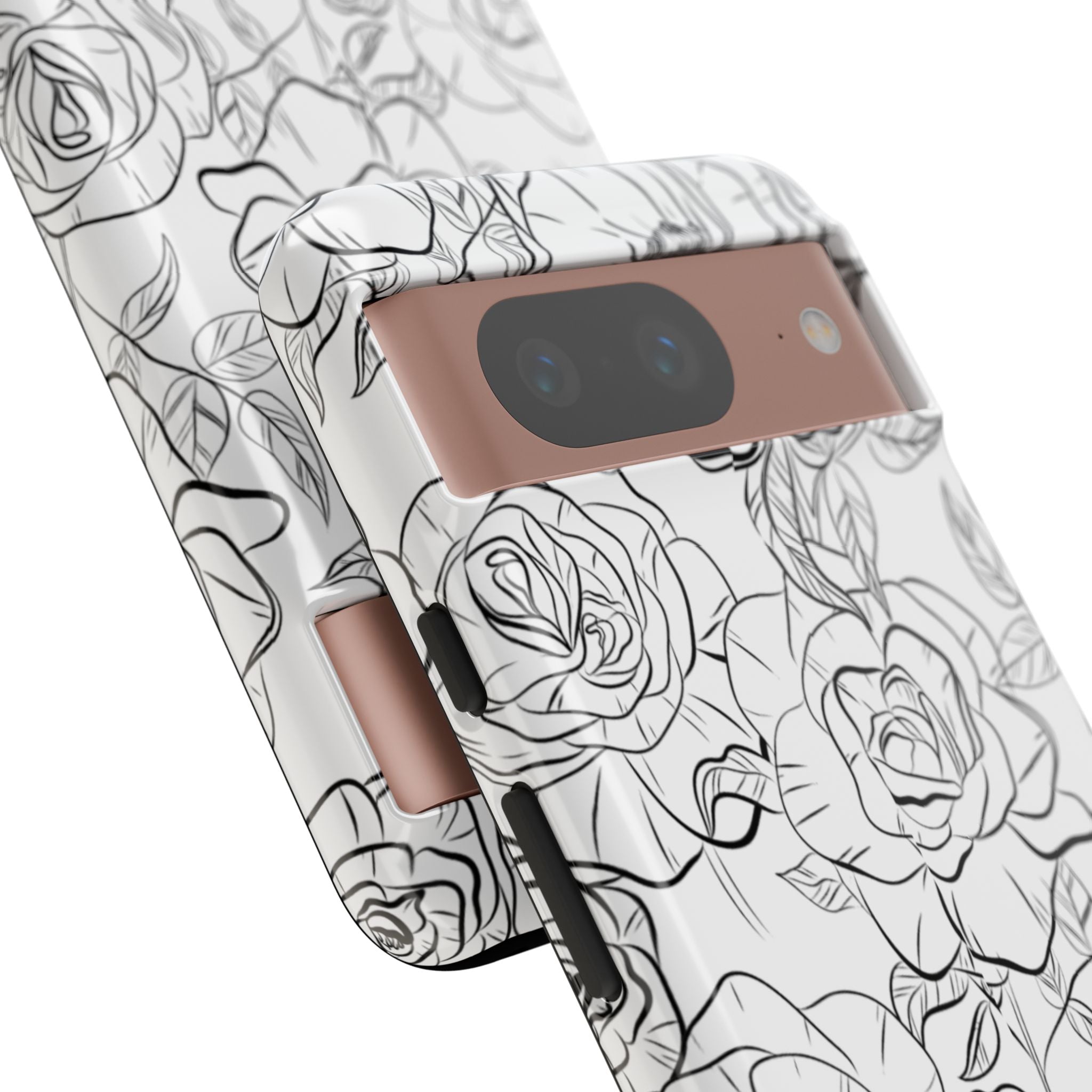 Intricate Rose Sketches - Google Pixel Case